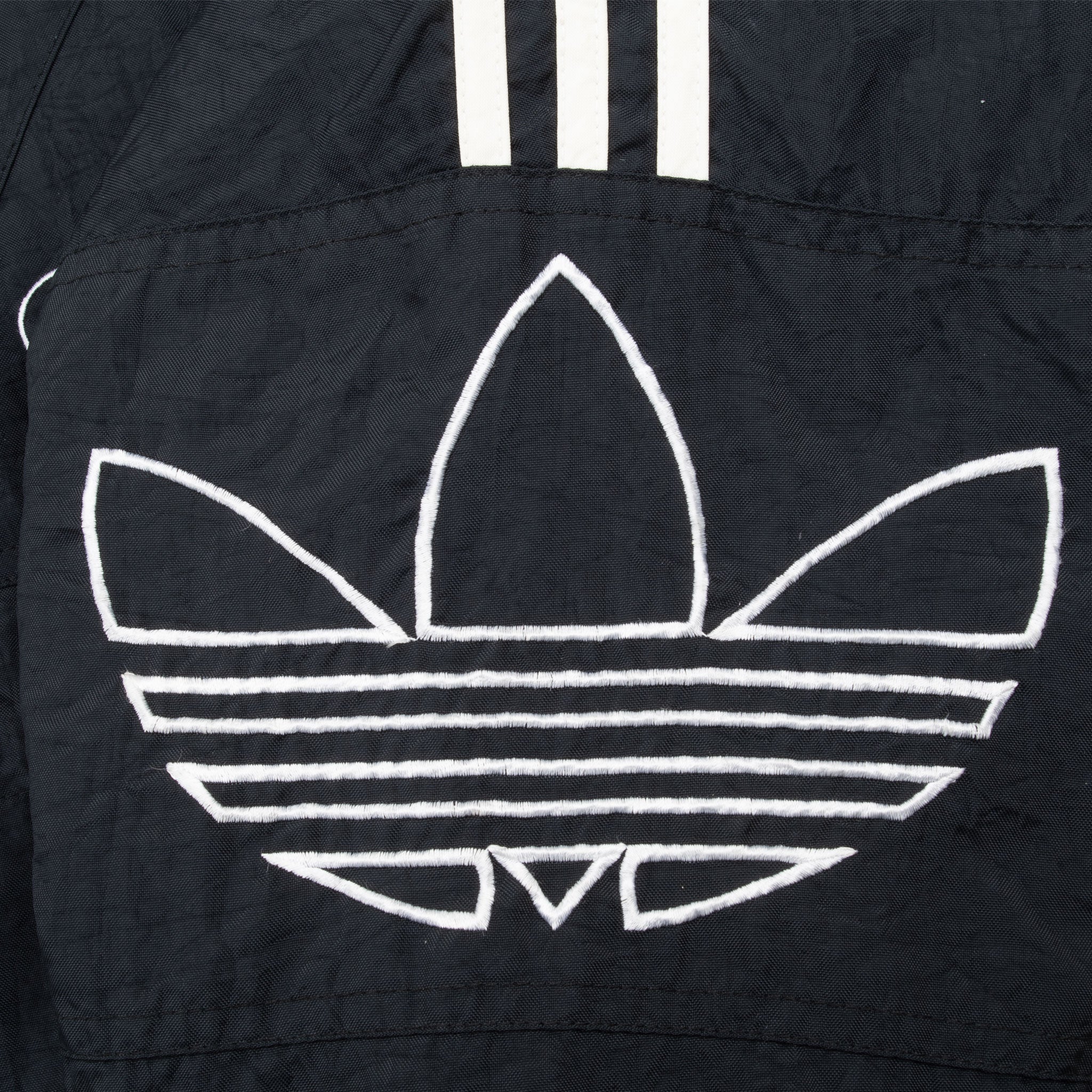 Vintage Adidas Black Hooded Windbreaker Jacket 1990S Size Medium