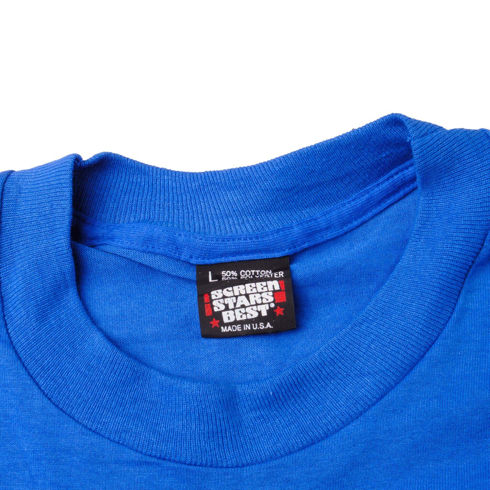 Vintage Nascar Bill Eliott "The Silver Bullet" Tee Shirt 1990s Size L With Single Stitch Sleeves. Made in USA