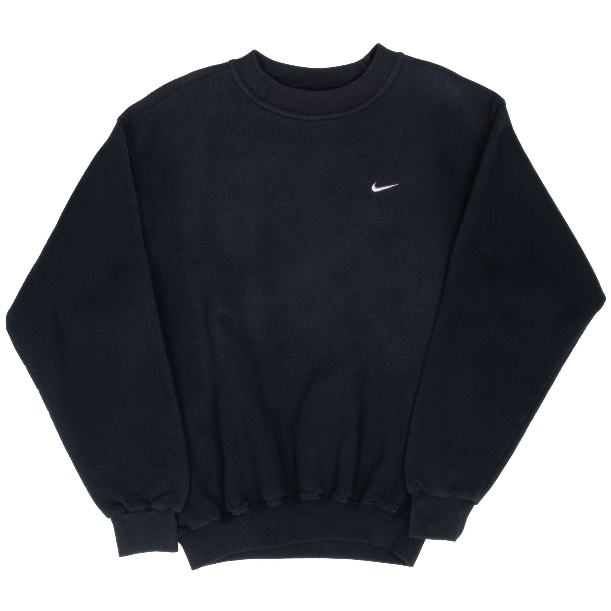 Vintage Nike Classic Swoosh Black Sweatshirt 1990S Size Small Made In Usa