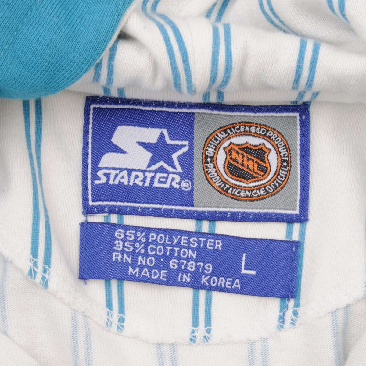 Vintage NHL San Jose Sharks Starter Tee Shirt 1991 Size Large