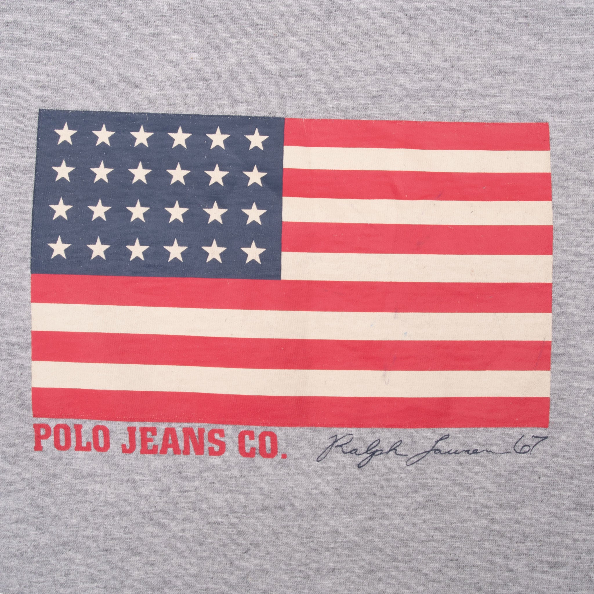 Vintage Ralph Lauren Polo Jeans Flag Tee Shirt 2000S Size Small