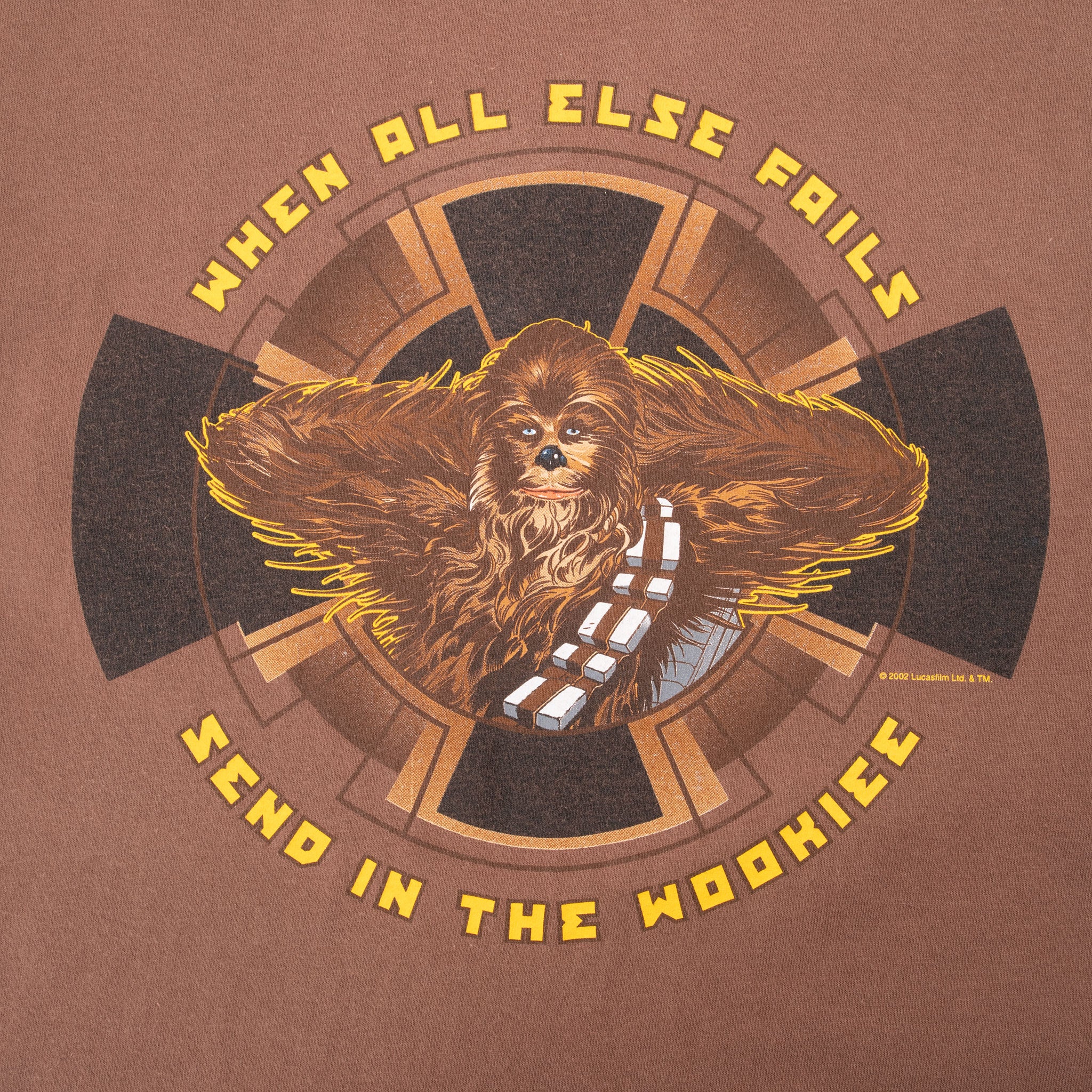 Vintage Star Wars Chewbacca Dinsey Tee Shirt 2002 Size Large