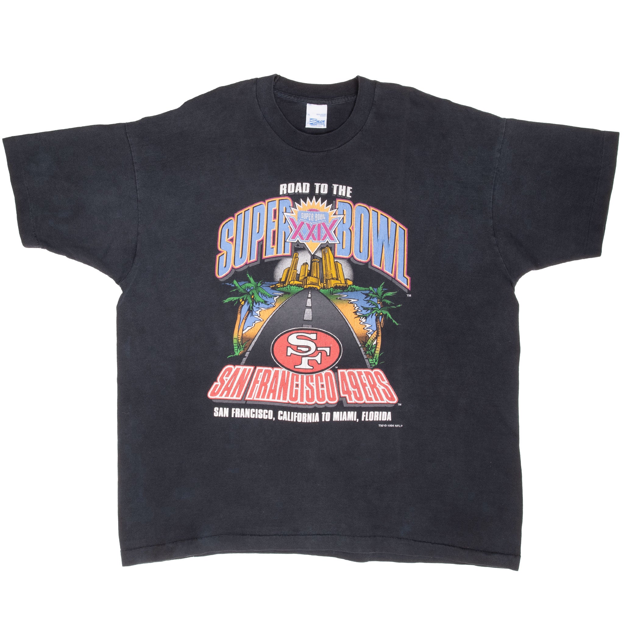 VINTAGE NFL SAN FRANCISCO 49ERS ROAD TO THE SUPER BOWL TEE SHIRT 1994 XL MADE IN USA