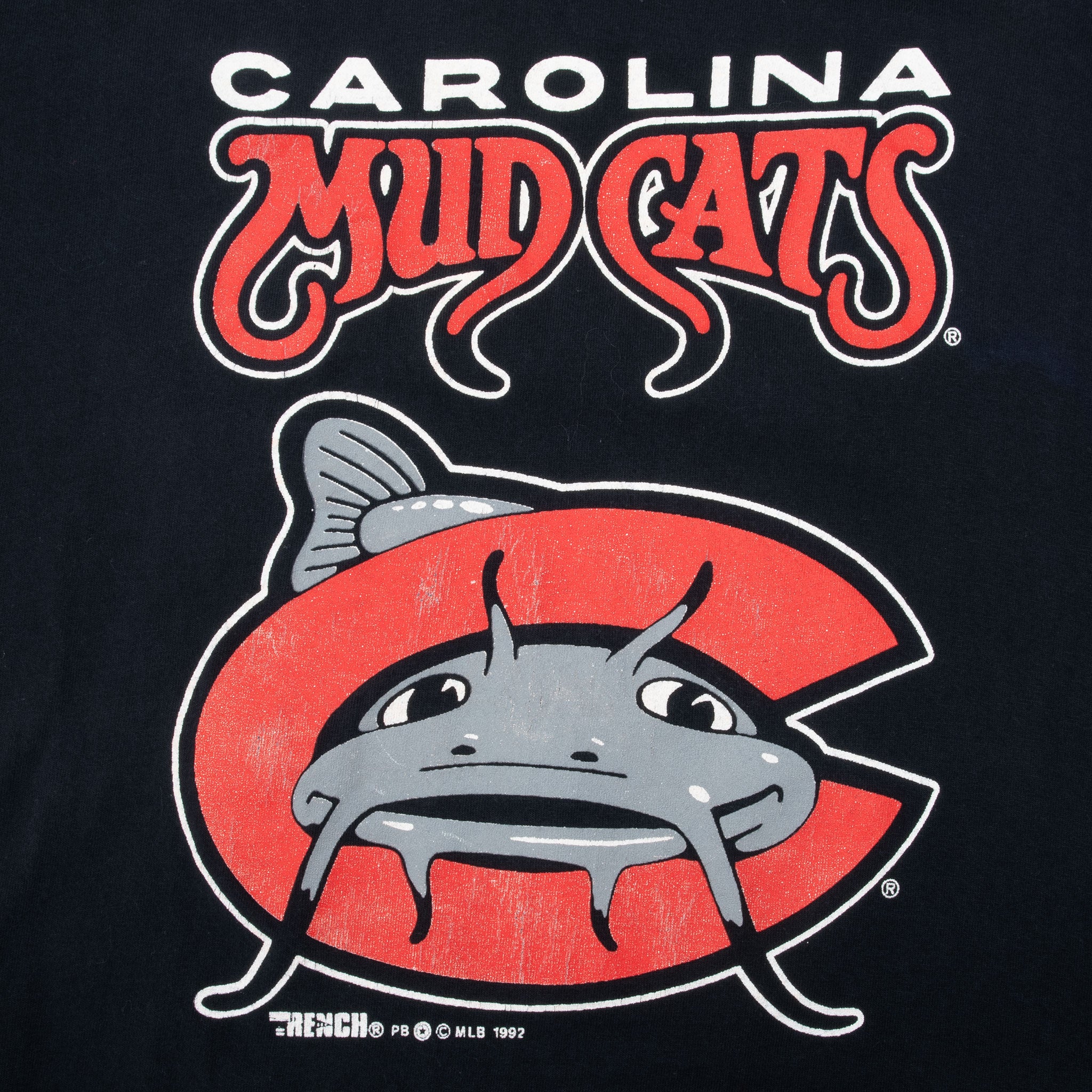Vintage Milb Carolina Mudcats Tee Shirt Size Medium 1992 Made In Usa With Single Stitch Sleeves