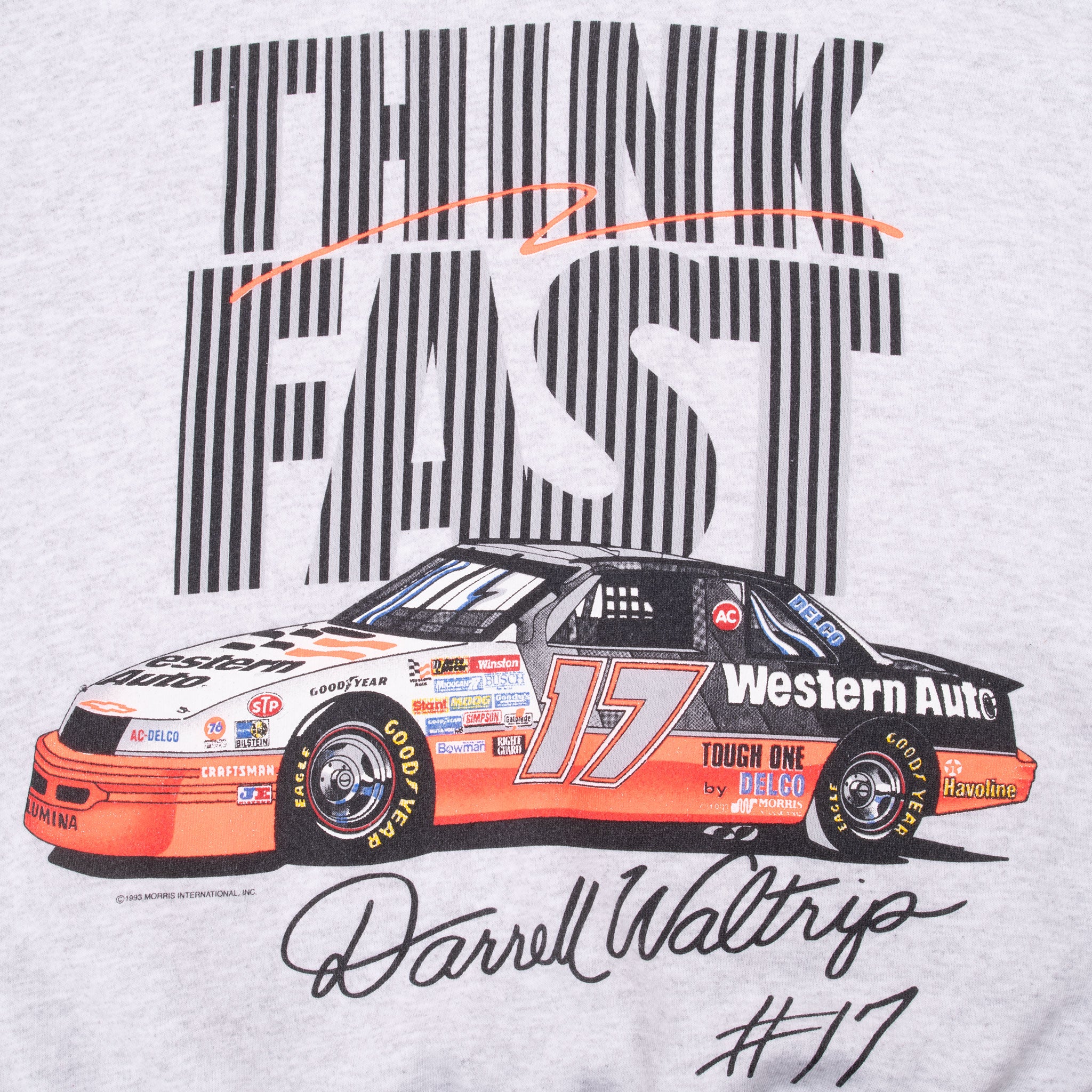 Vintage Nascar Darrell Waltrip 1993 Sweatshirt Size Medium Made In Usa