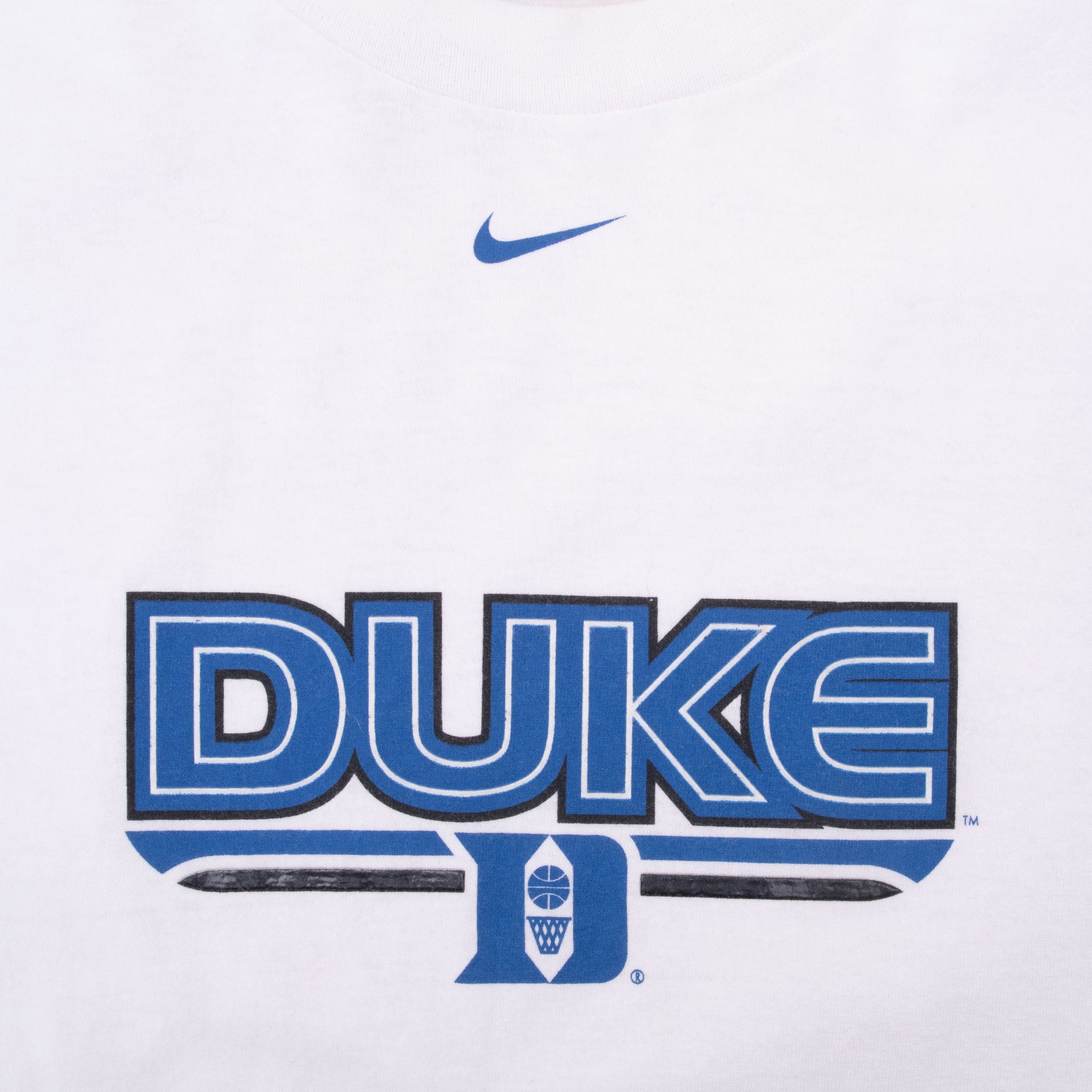 Vintage Nike Center Swoosh Ncaa Duke Basketball Sleeve Tee Shirt 2000S Size Large