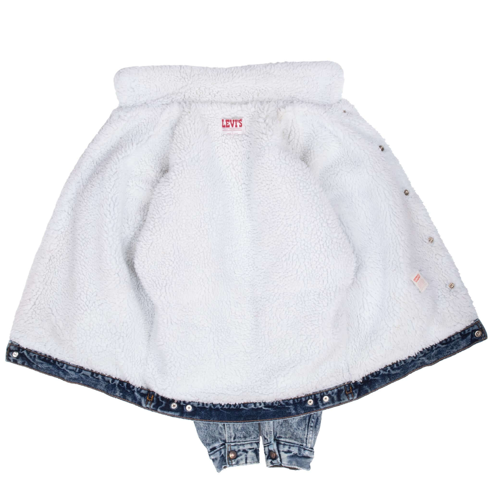 Vintage Levis Sherpa Trucker Denim Jacket Medium Wash Clean 1980s Size Small Made In USA