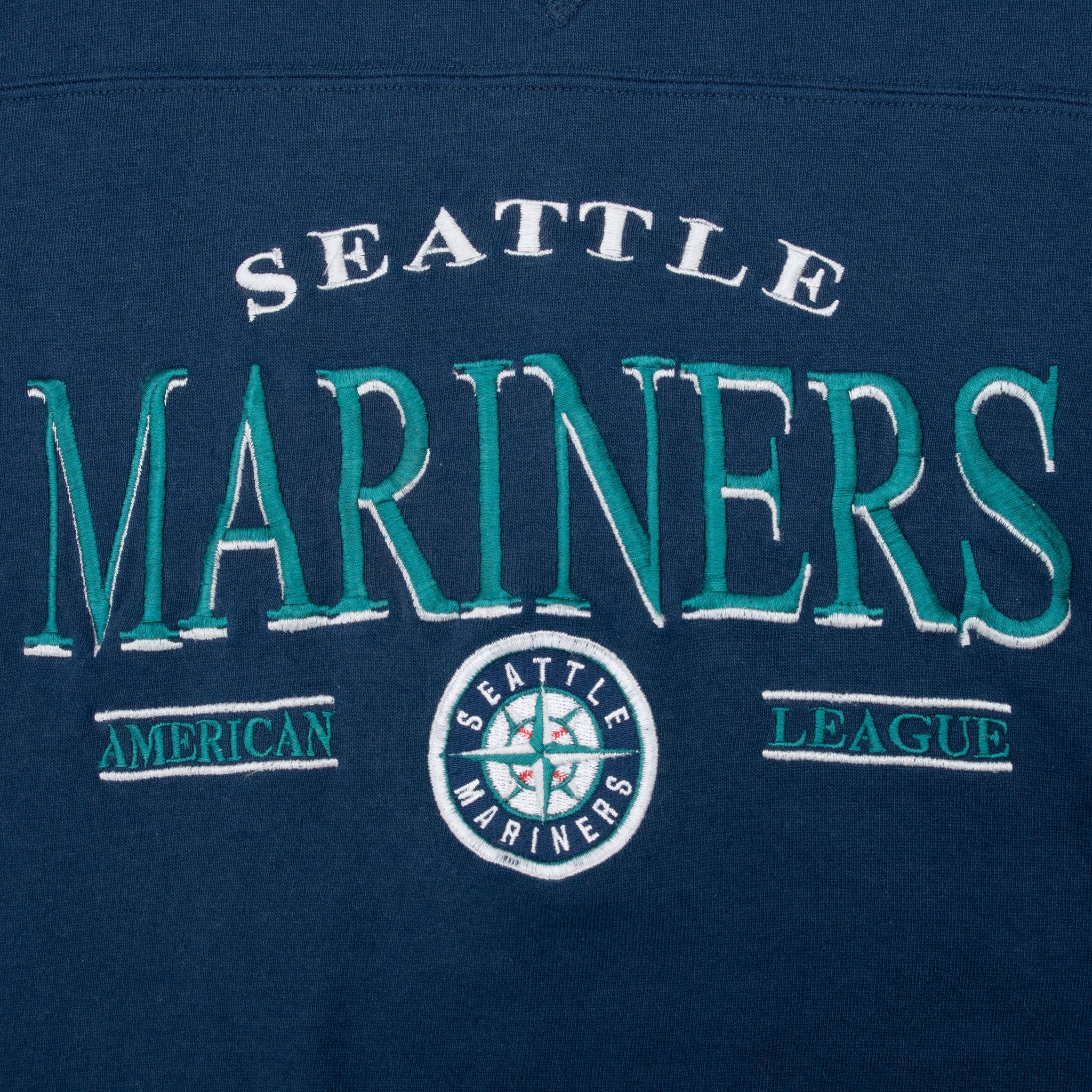 Vintag Mlb Seattle Mariners Embroidered 1990S Sweatshirt Size XL