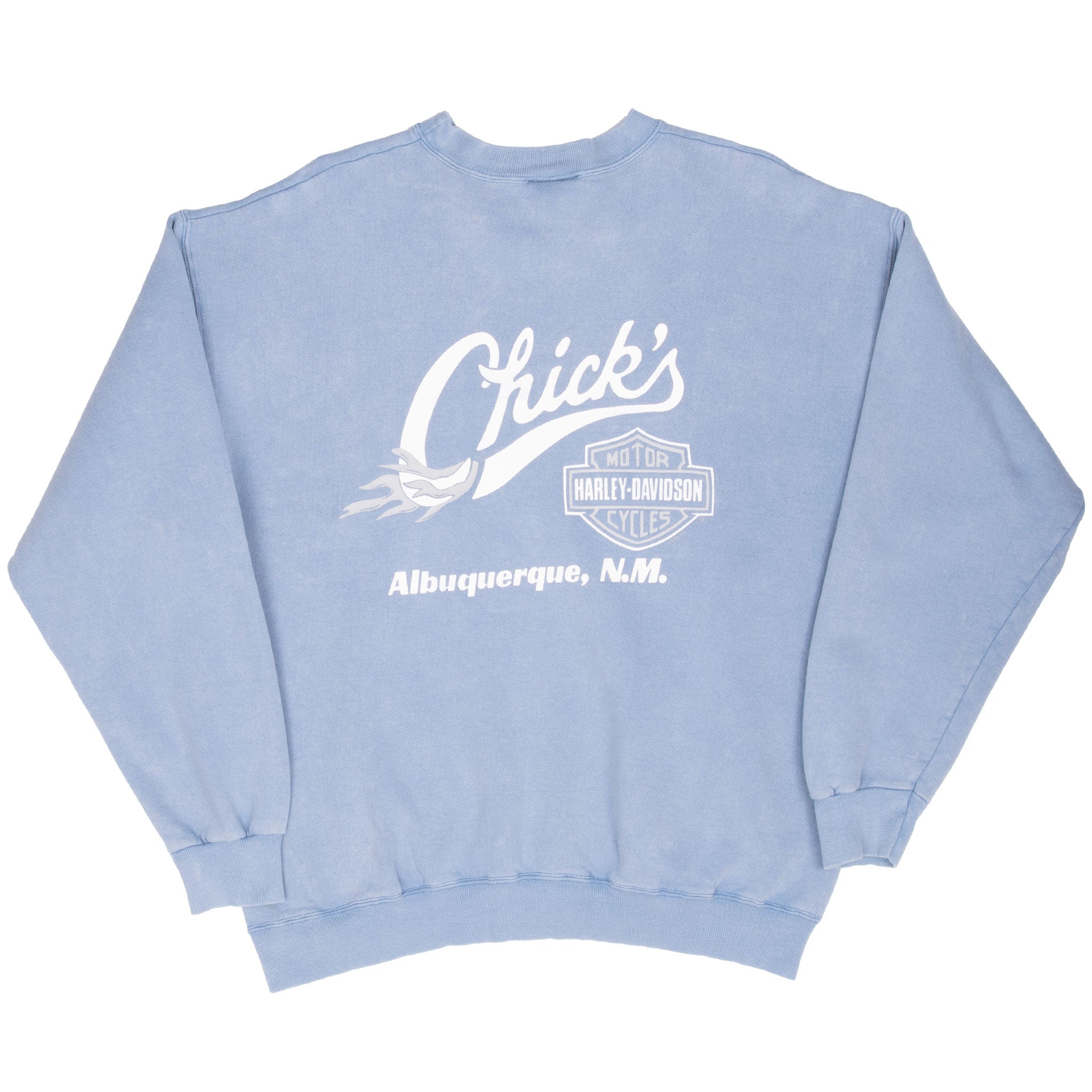 VINTAGE HARLEY DAVIDSON ALBUQUERQUE BLUE CREWNECK SWEATSHIRT 1996 LARGE