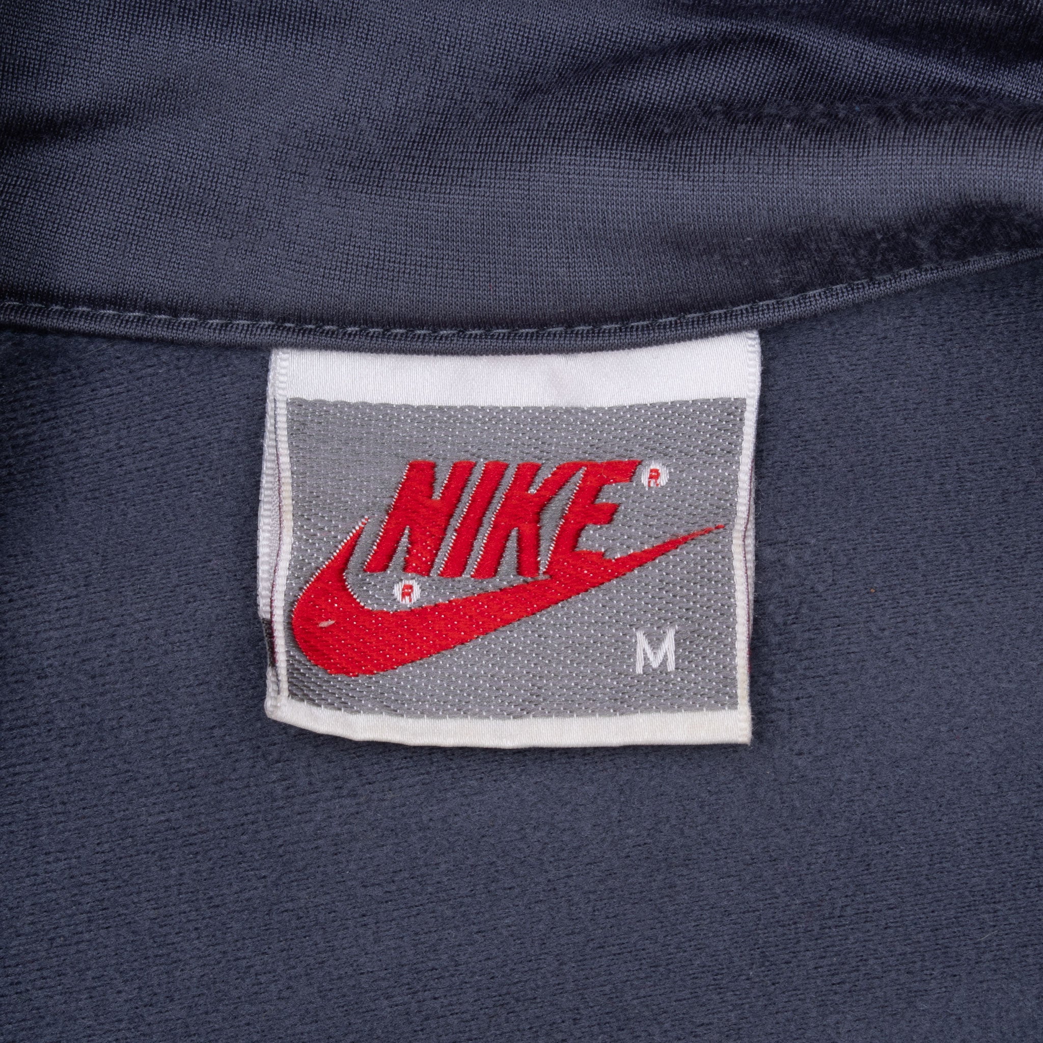 Vintage Nike Grey & White Track Jacket 1980S Size Medium