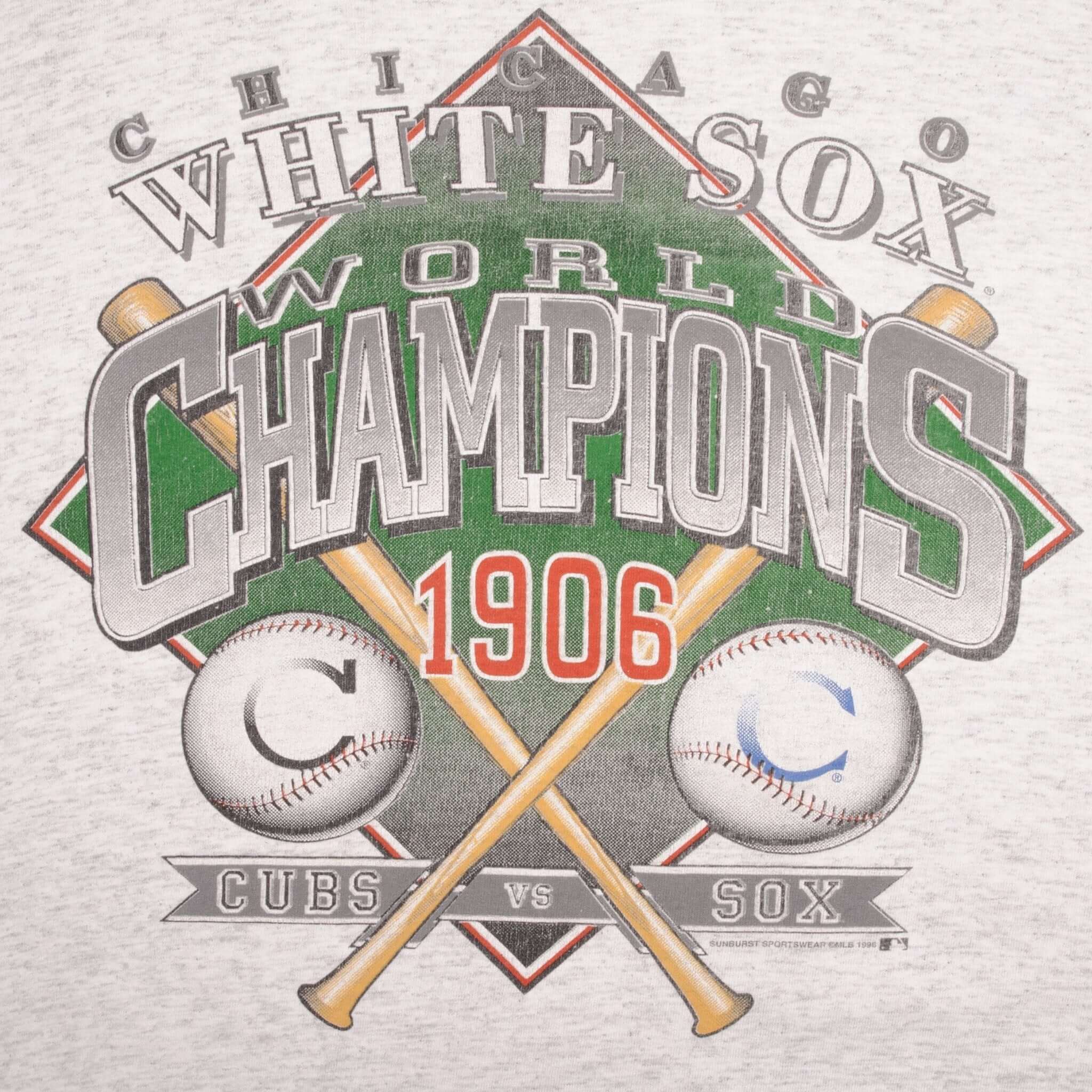 Vintage MLB Chicago White Sox Champions 1906 Tee Shirt 1996 Size XL Made In USA With Single Stitch Sleeves