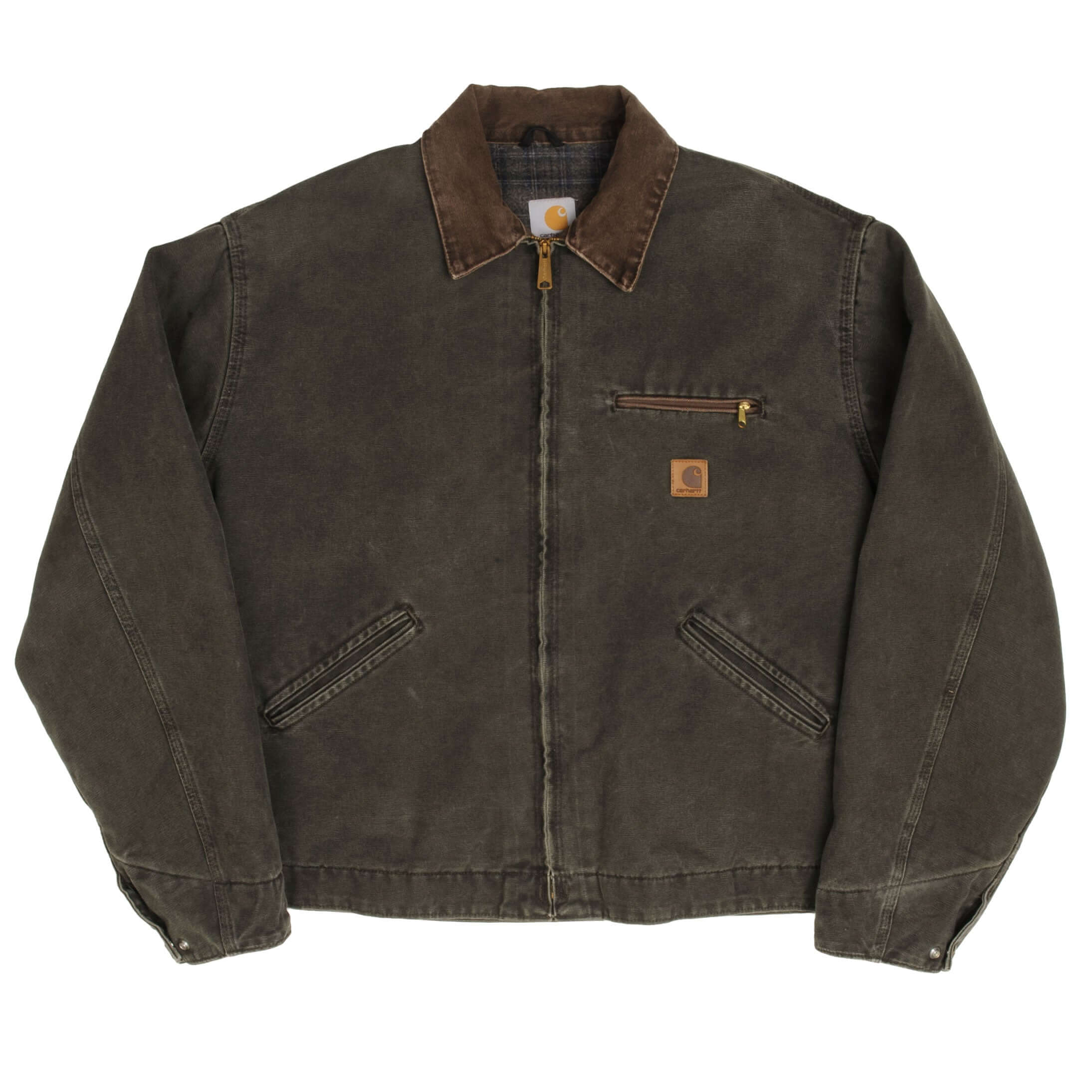 Vintage Carhartt Detroit Style Blanket Lined Worker Jacket J97MOS 1990S Size XL Made In USA