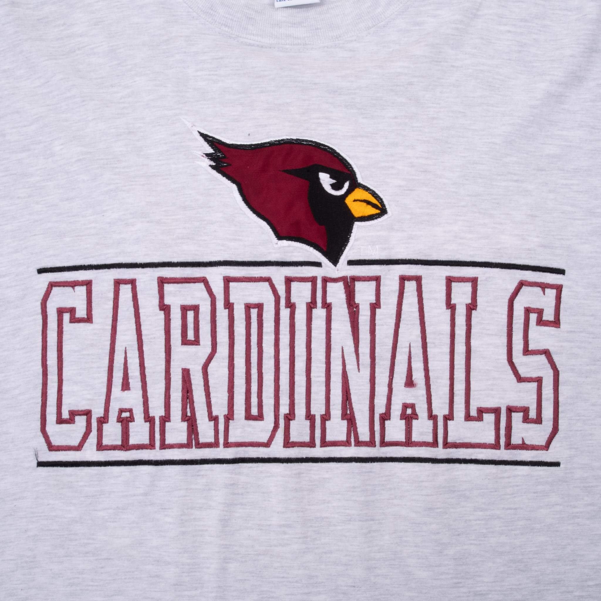 Vintage Nfl Arizona Cardinals 1990S Grey Tee Shirt Size Large Made In Usa