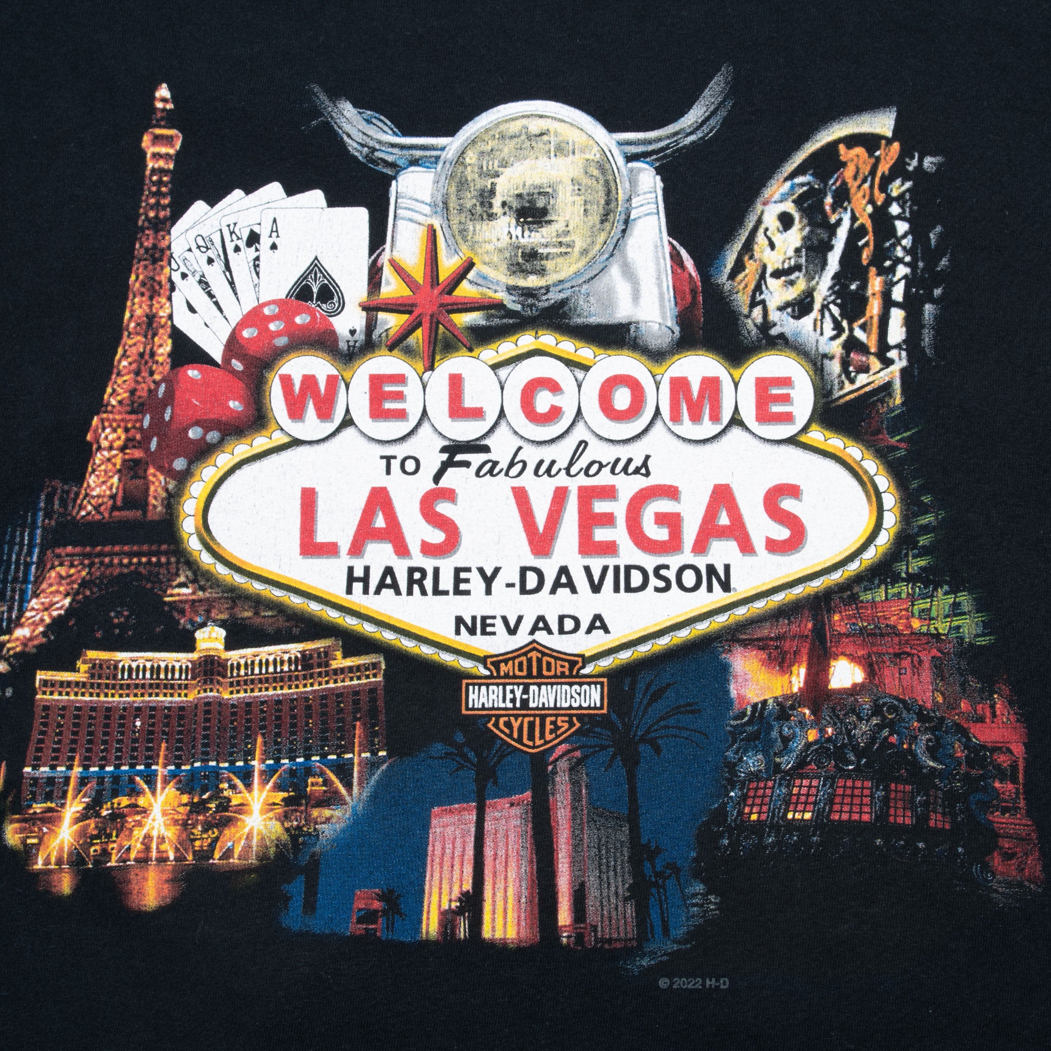 Vintage Harley Davidson Las Vegas Long Sleeve Tee Shirt Size Large