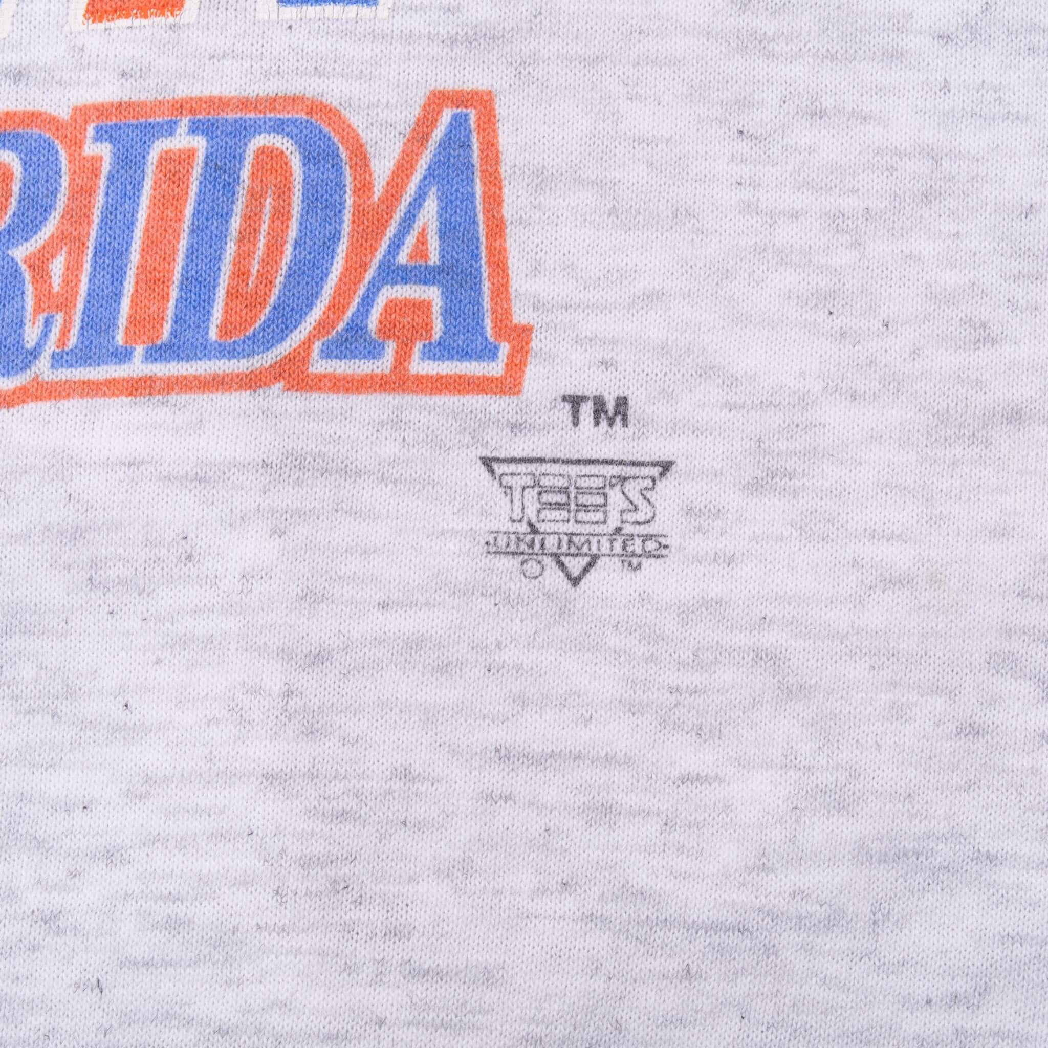 Vintage Ncaa Florida Gators 1990S Tee Shirt Size Large Made In USA With Single Stitch Sleeves