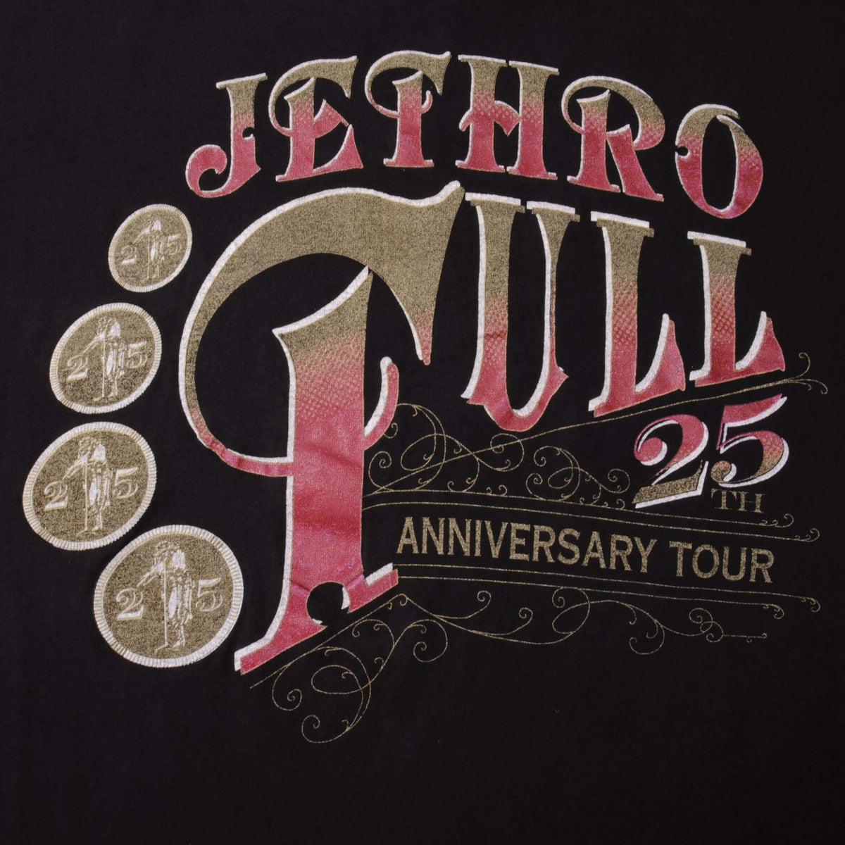 Close-up of Jethro Tull 25th Anniversary Tour front print