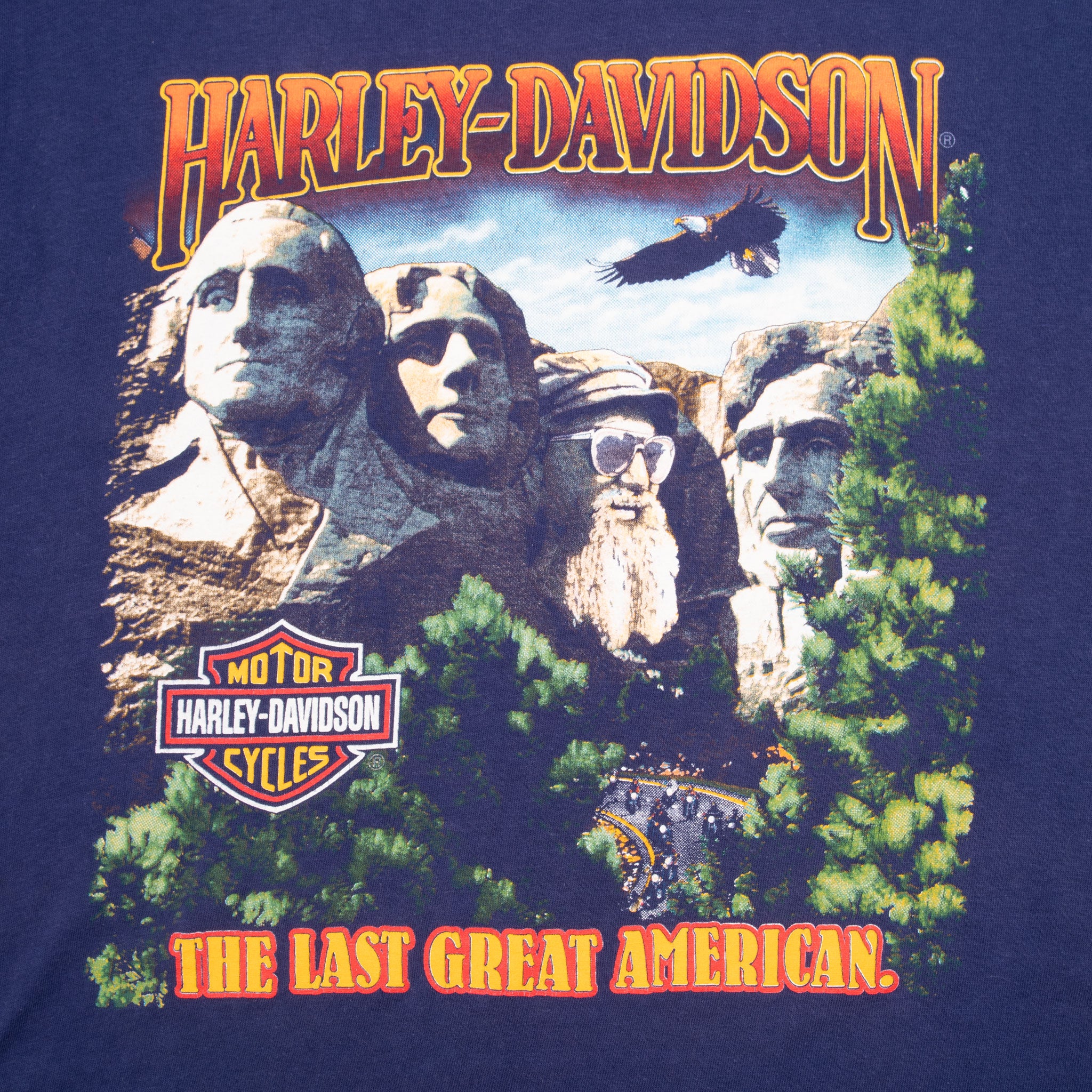 Vintage Harley Davidson Mount Rushmore San Diego Tee Shirt 1982 Size Large Made In Usa With Single Stitch Sleeves.