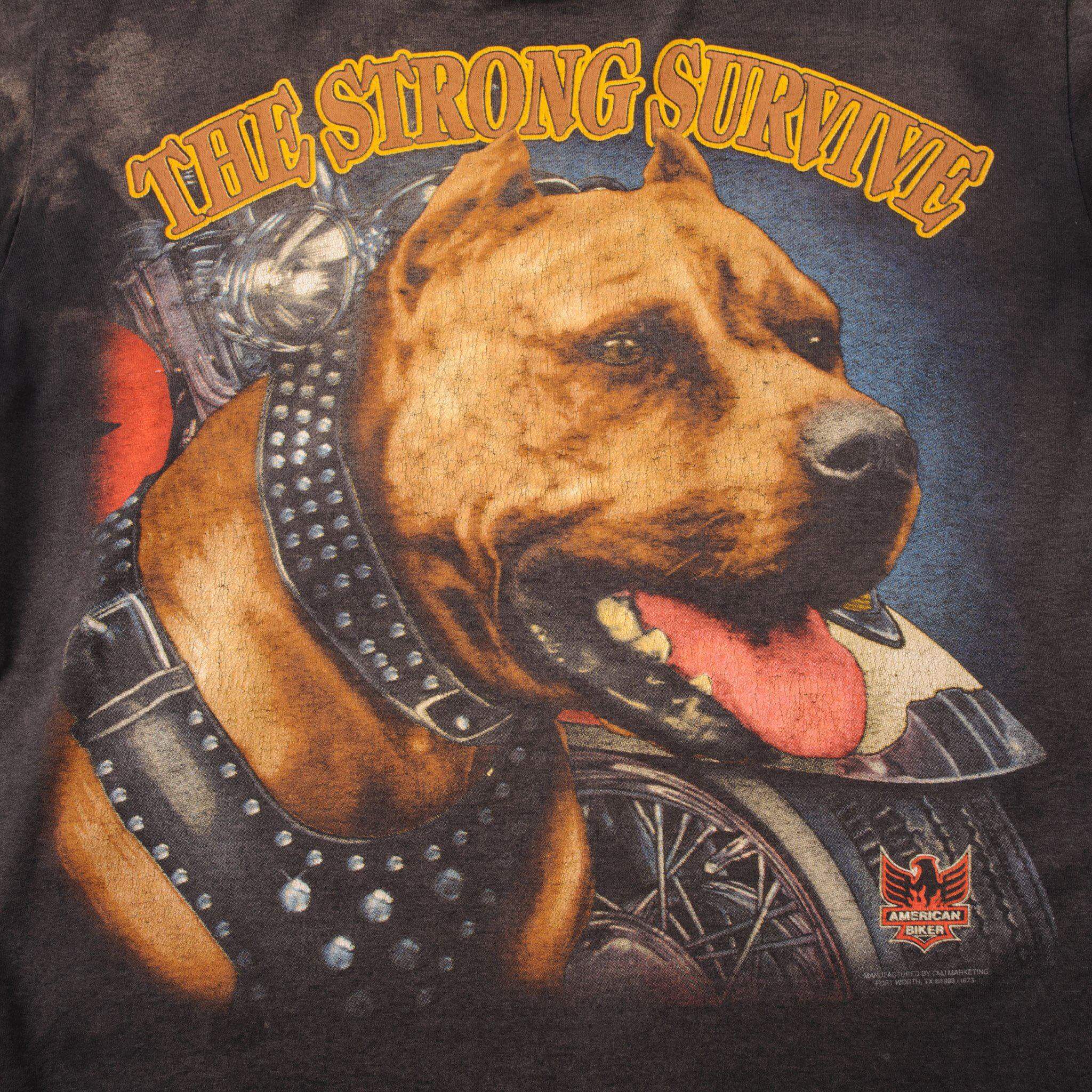 VINTAGE 3D EMBLEM AMERICAN BIKER TEE SHIRT 1993 SIZE XL MADE IN USA