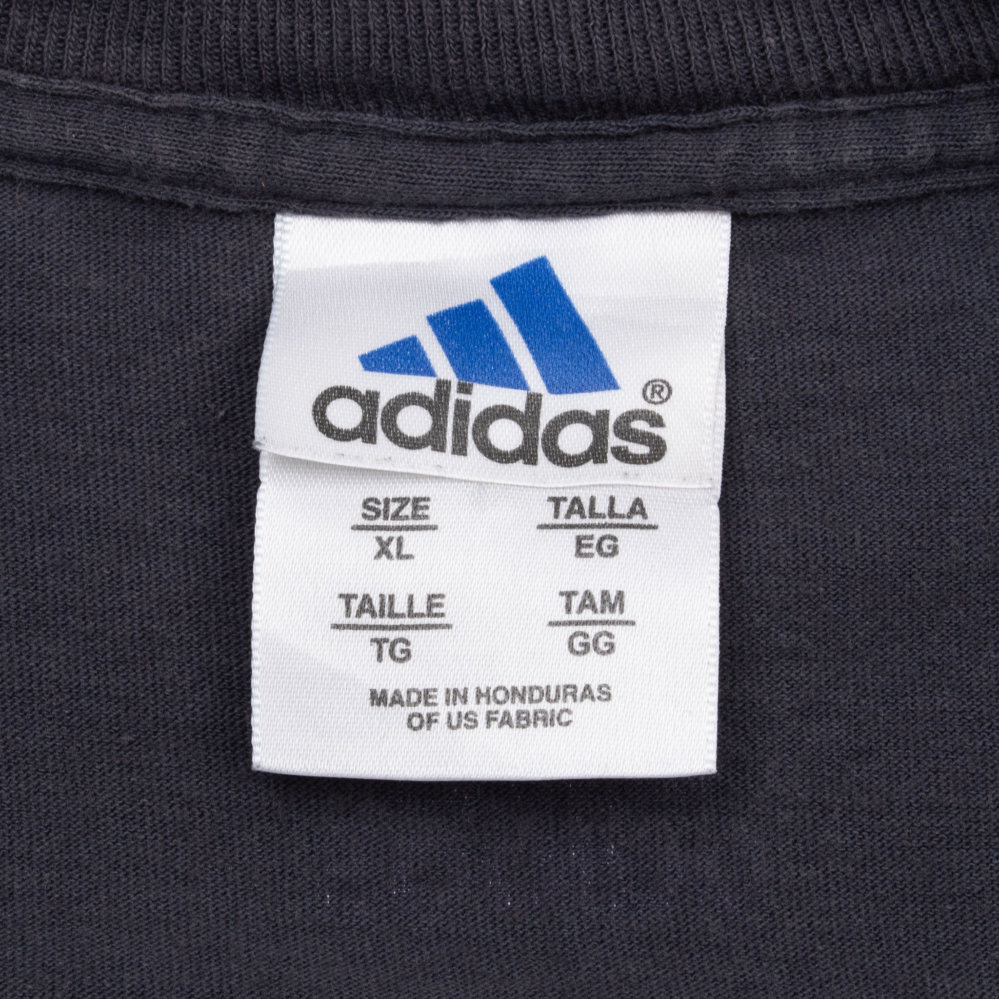 Vintage Adidas Spellout 1990S Dark Grey Tee Shirt Size XL