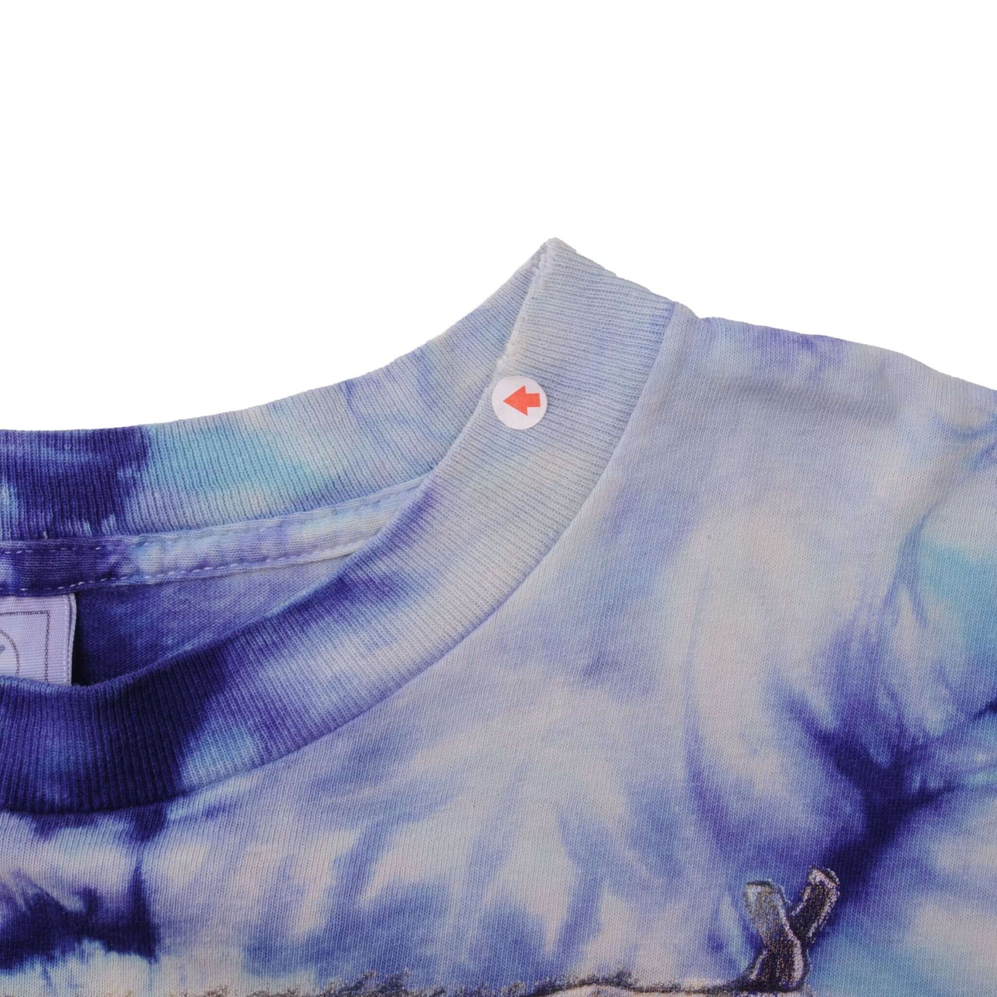 Vintage Tie Dye American Indian Javier Agredo Tee Shirt 1992 Size XL Made In USA With Single Stitch Sleeves