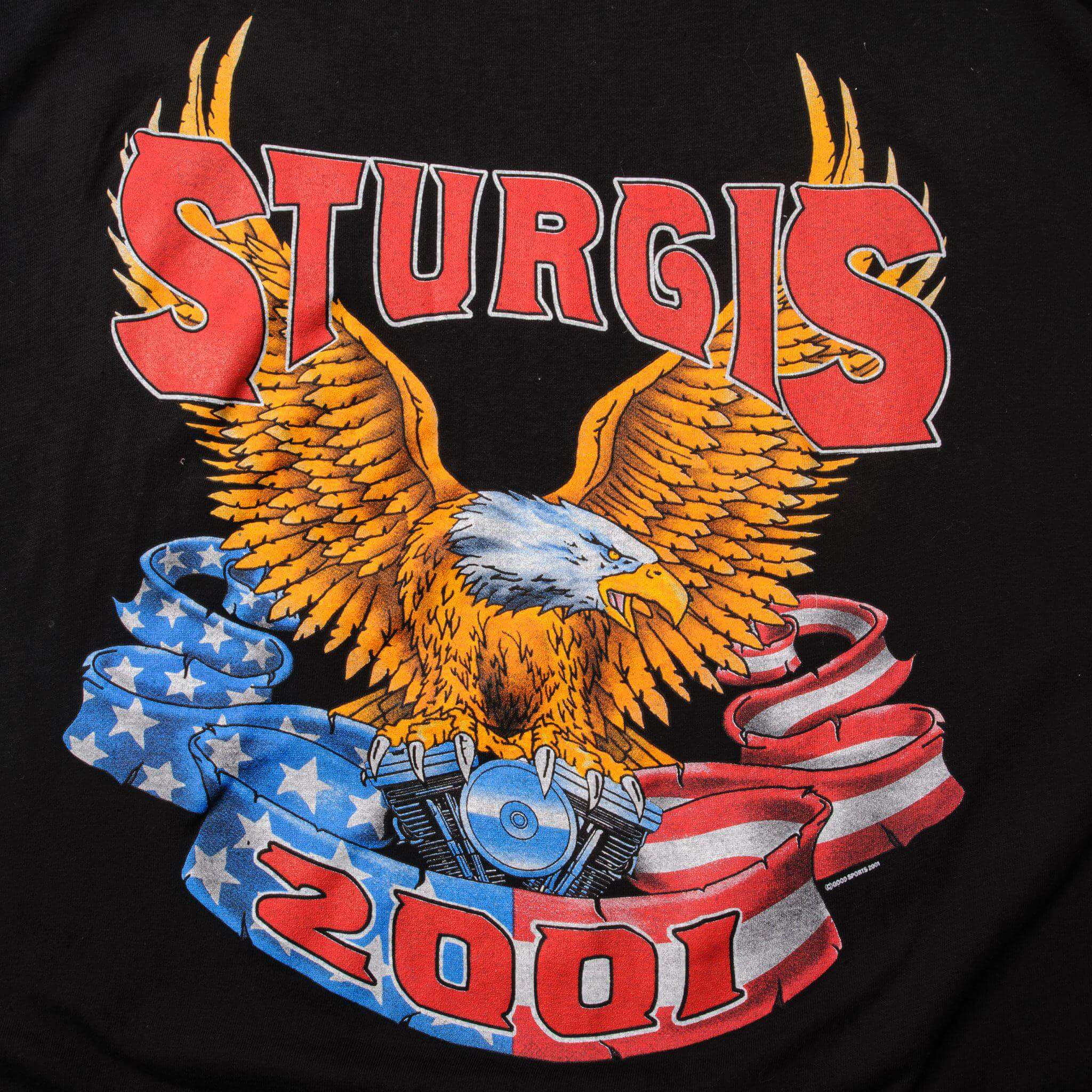VINTAGE STURGIS BLACK HILLS RALLY TEE SHIRT 2001 SIZE XL