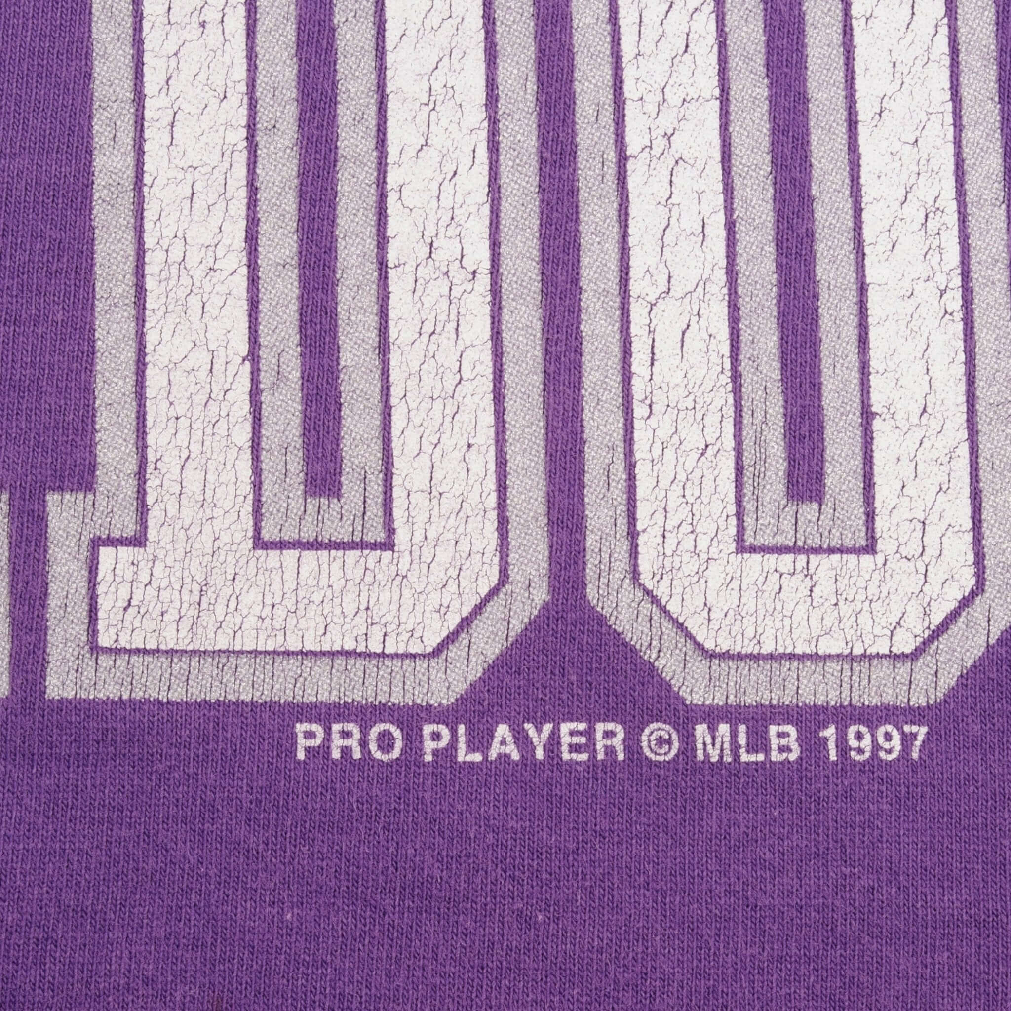 Vintage Purple MLB Colorado Rockies Tee Shirt 1997 Size Large Made In USA With Single Stitch Sleeves