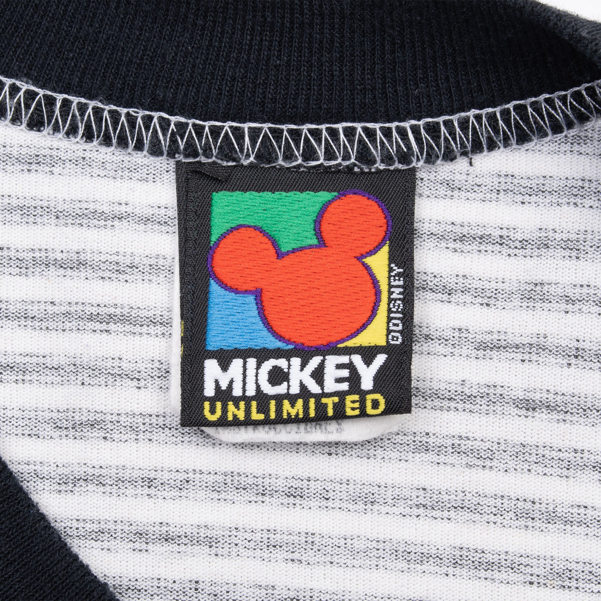 Vintage Disney Mickey Mouse Goofy Striped Tee Shirt 1990S Size Large Made In Usa