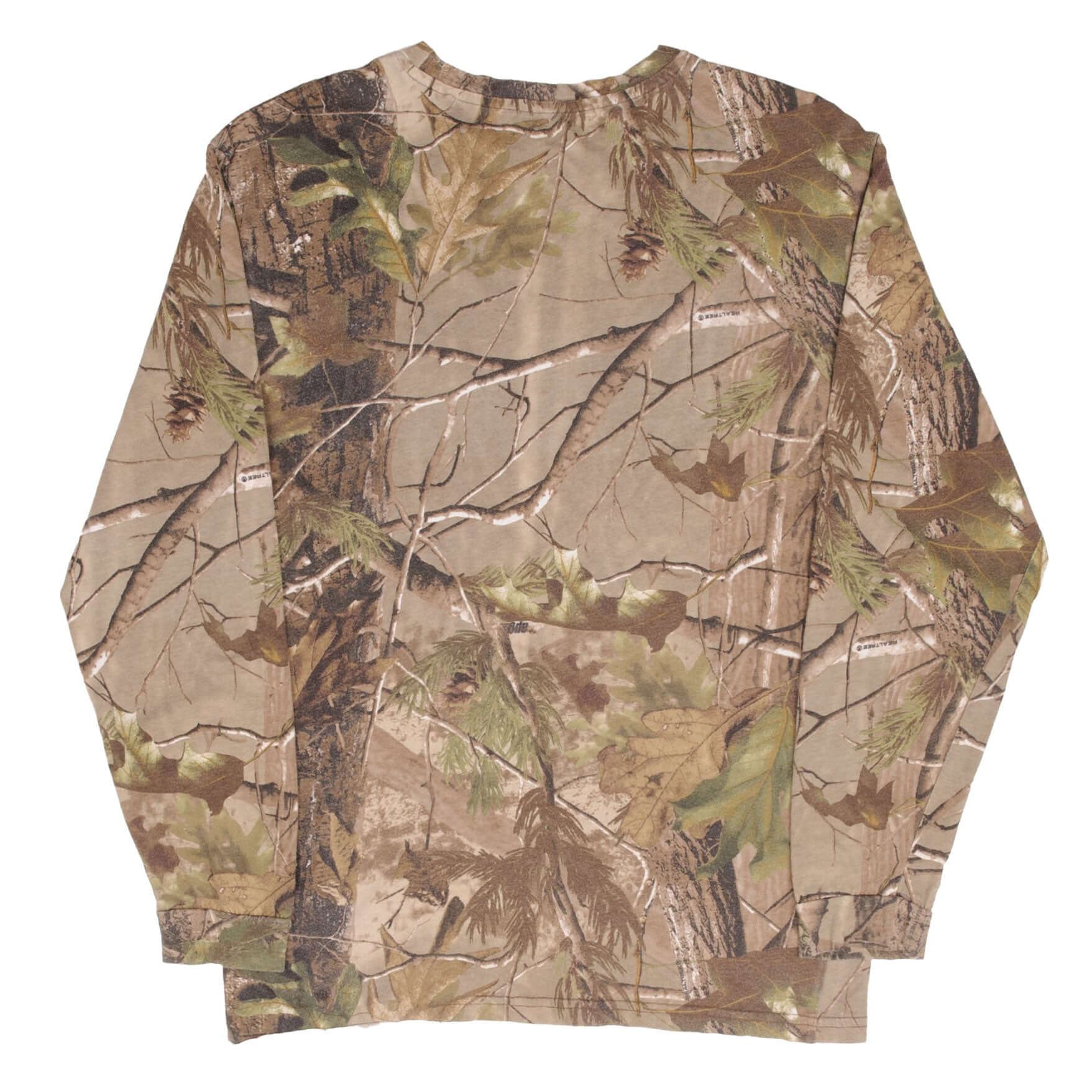 Vintage Hunting Realtree Camo Long Sleeve Pocket Tee Shirt Size Small