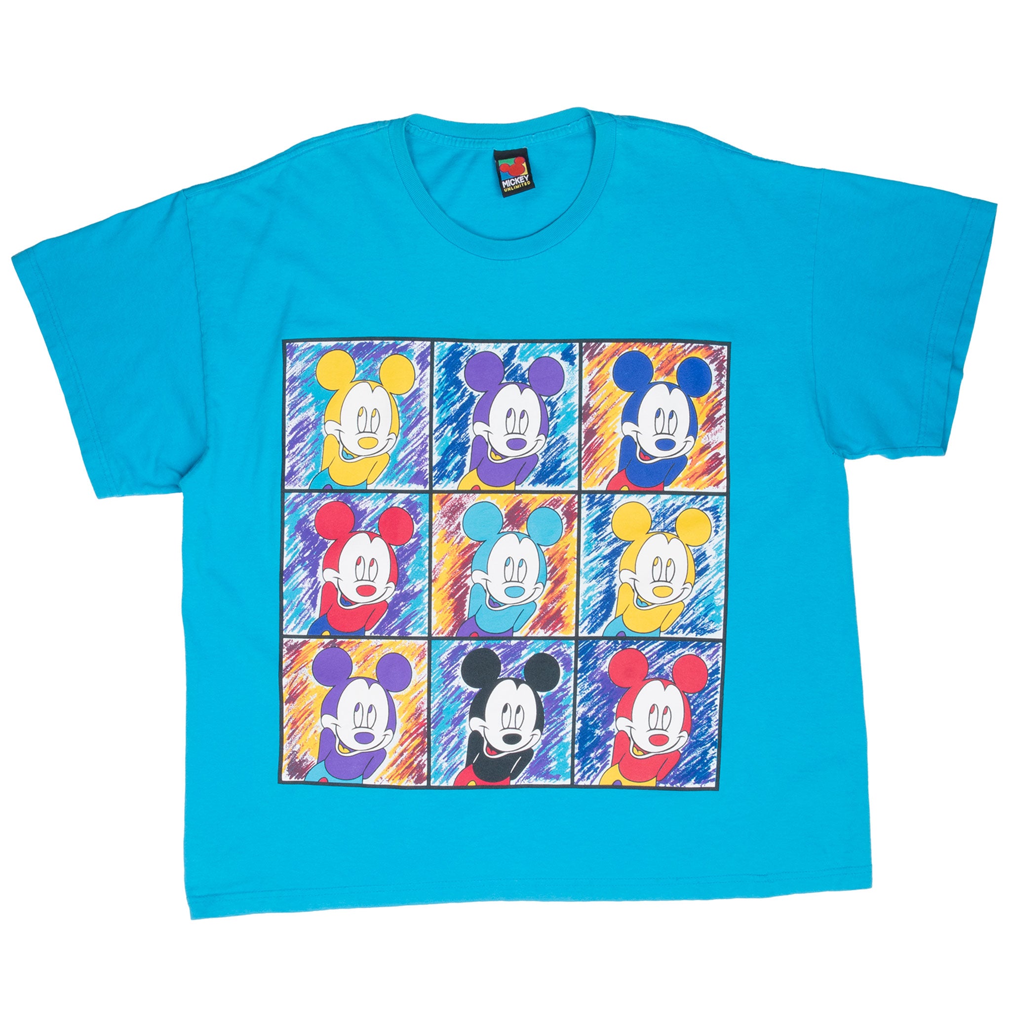 Vintage Disney Mickey Mouse Andy Warhol 1990S Tee Shirt Size 2XL