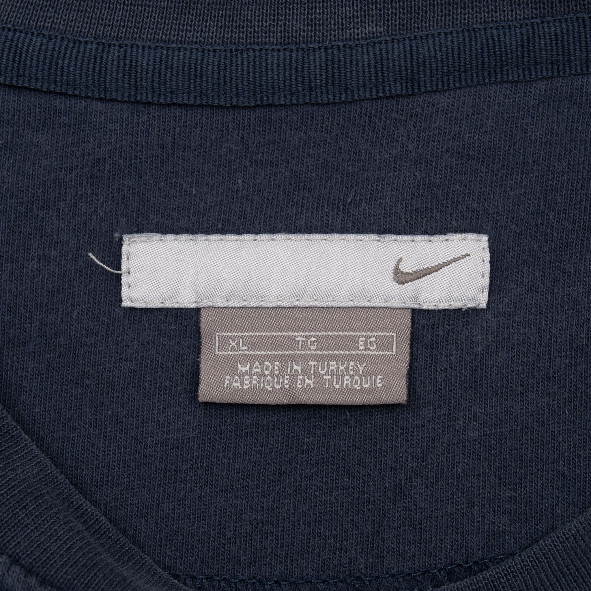 Vintage Nike Classic Swoosh Navy Blue Sweatshirt 2000S Size XL