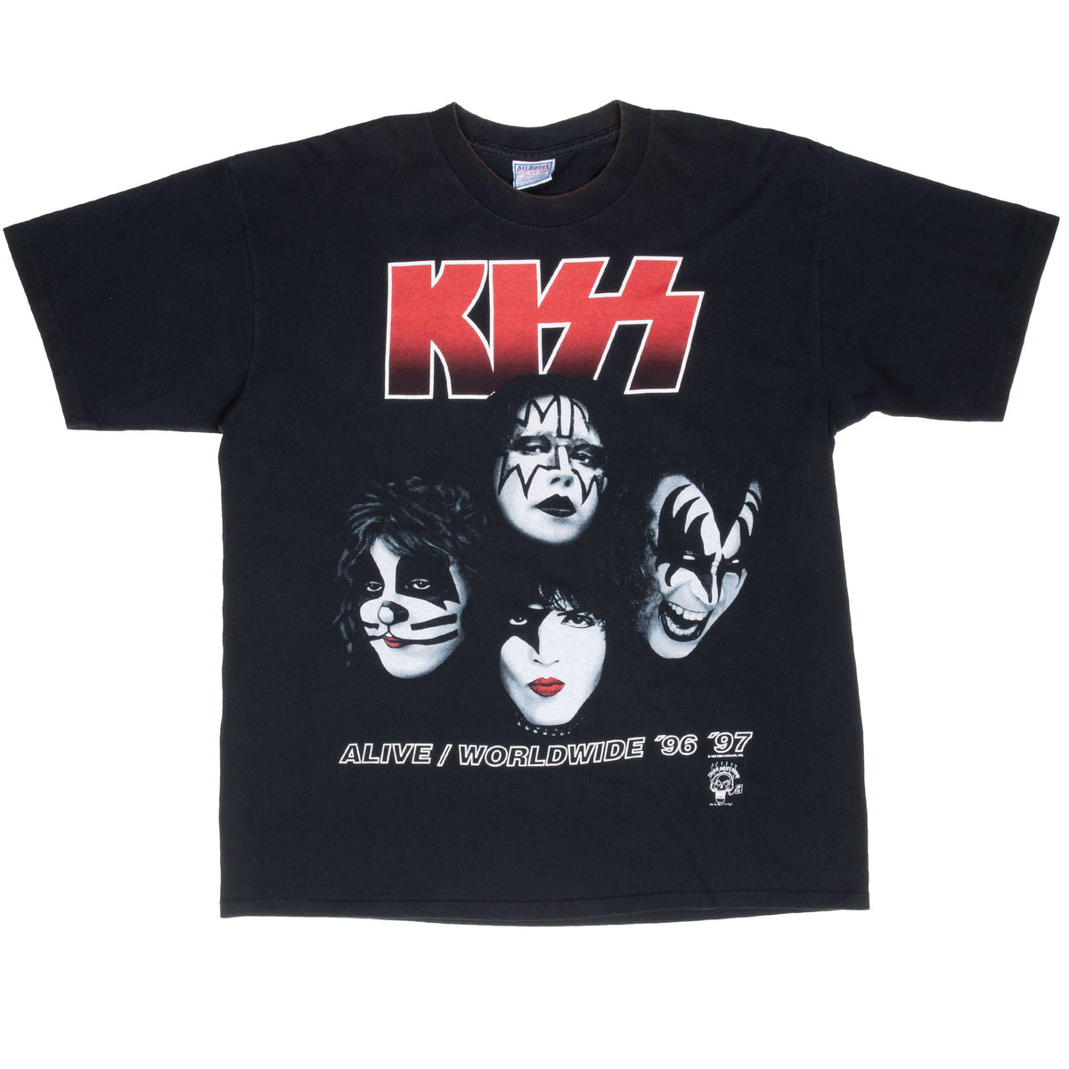 Vintage Kiss Alive Worldwide 96 97 I Wanted The Best I Got The Best Tee Shirt 1996 Size XL With Single Stitch Sleeves