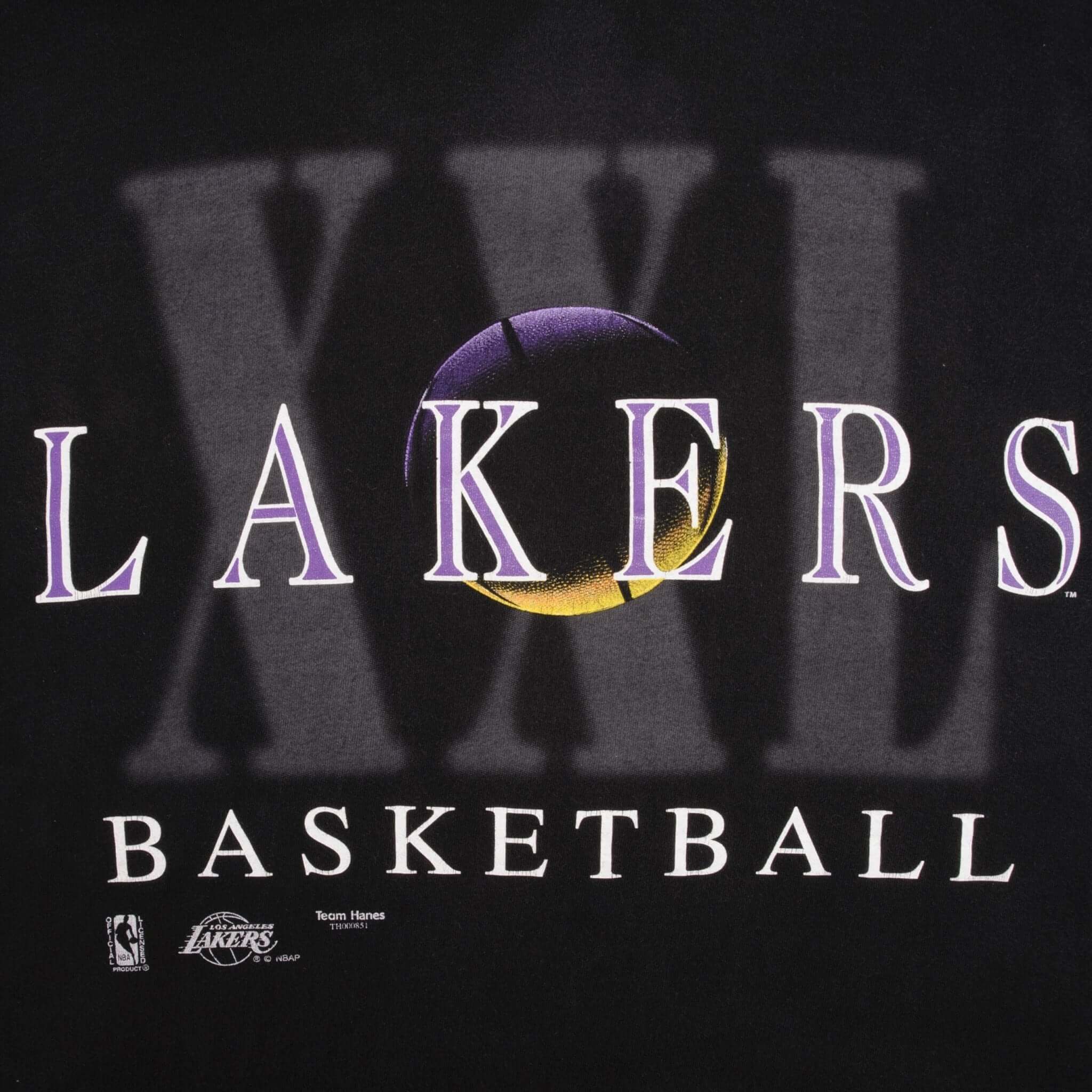 Vintage Nba Los Angeles Lakers 1990S Tee Shirt Size XL With Single Stitch Sleeves