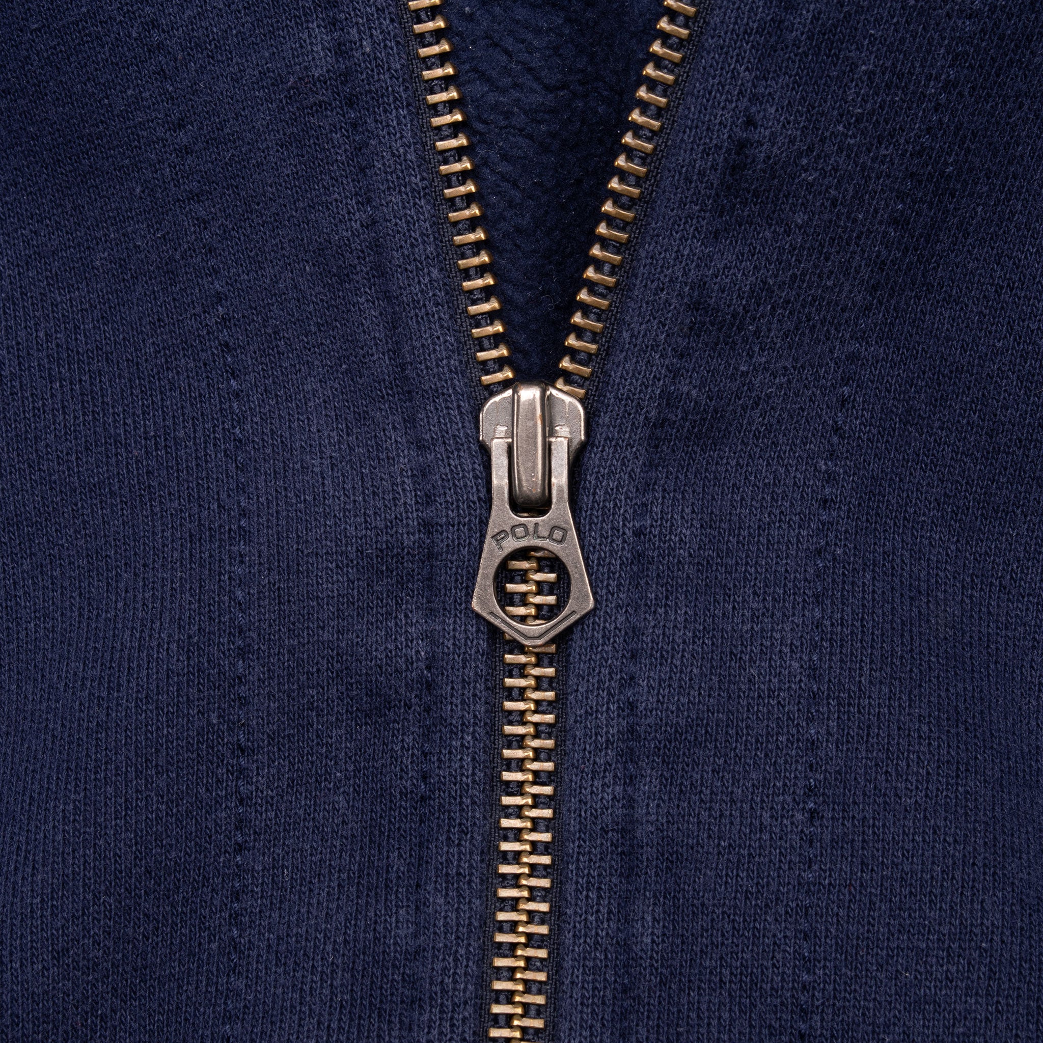 Vintage Ralph Lauren Full Zip Classic Navy Blue Hoodie Sweatshirt Size Large