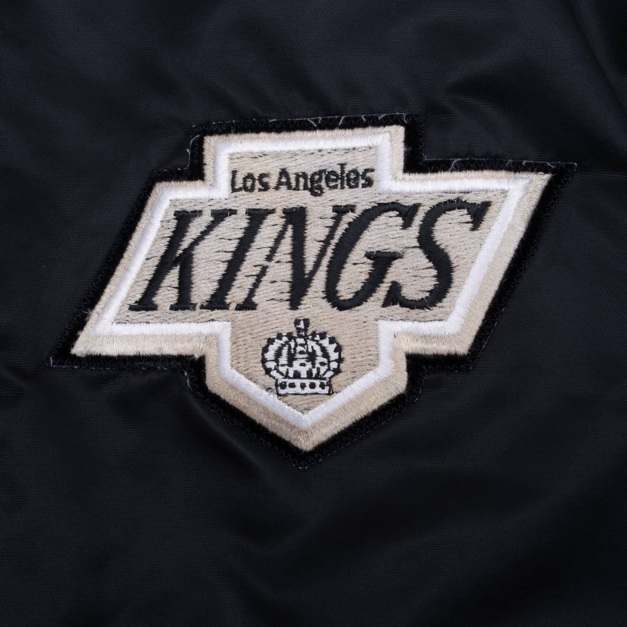 Vintage Nhl Los Angeles Kings Starter Satin Bomber Jacket 1990S Size 3XL Made In USA