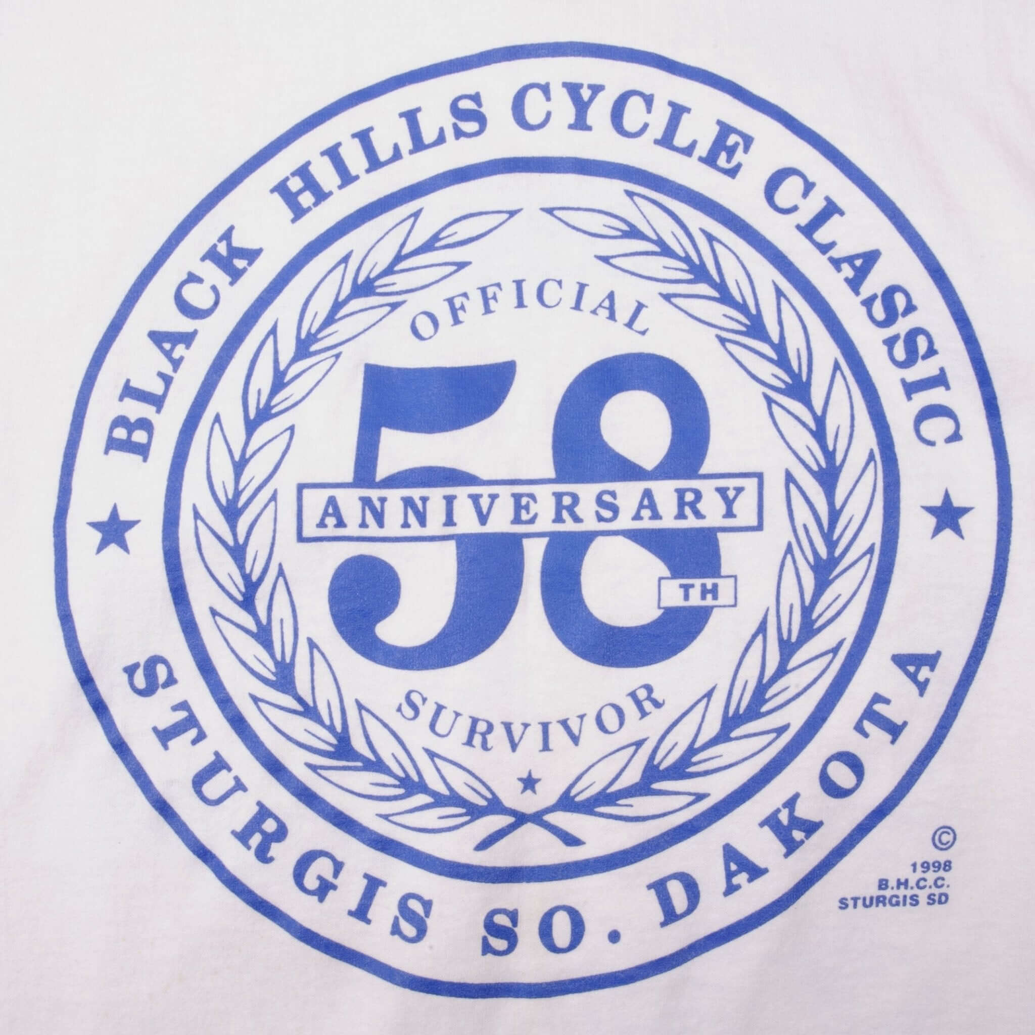 VINTAGE STURGIS BLACK HILLS RALLY TEE SHIRT 1998 SIZE MEDIUM MADE IN USA