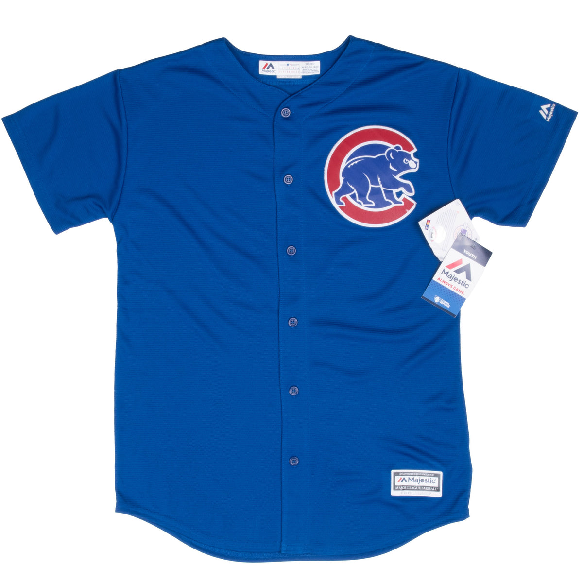 Vintage Mlb Chicago Cubs Baez #9 Majestic Jersey 2000S Size Xl Youth Deadstock With Tags