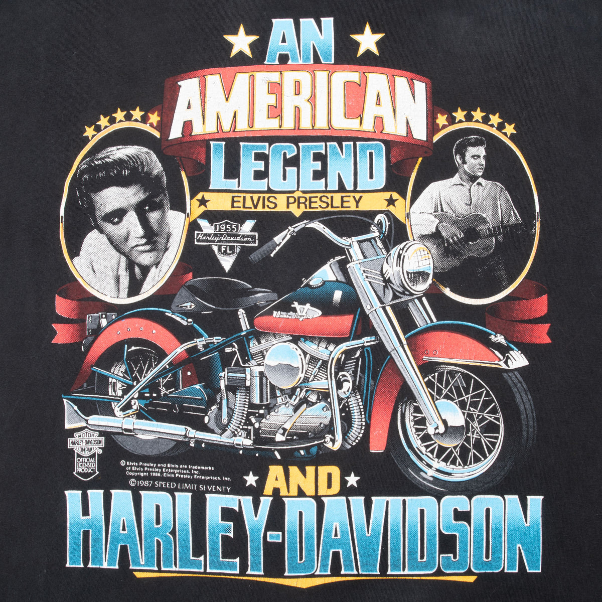 Elvis Presley An American Legend Harley-Davidson motorcycle front graphic