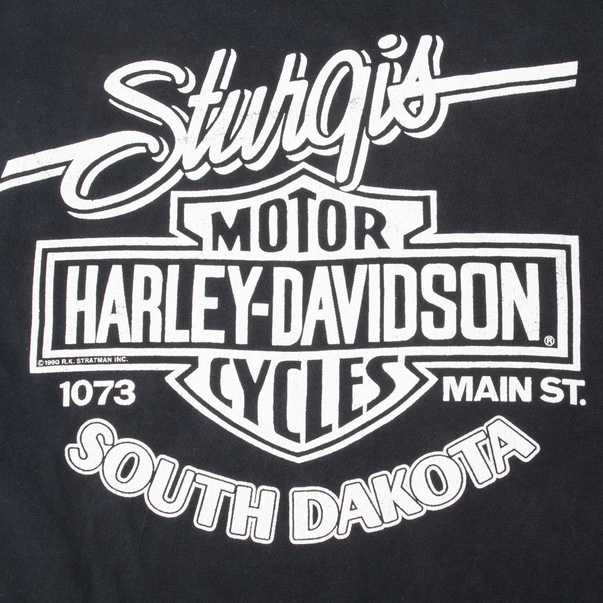 Sturgis Motor Harley-Davidson Cycles 1073 Main St. South Dakota back graphic