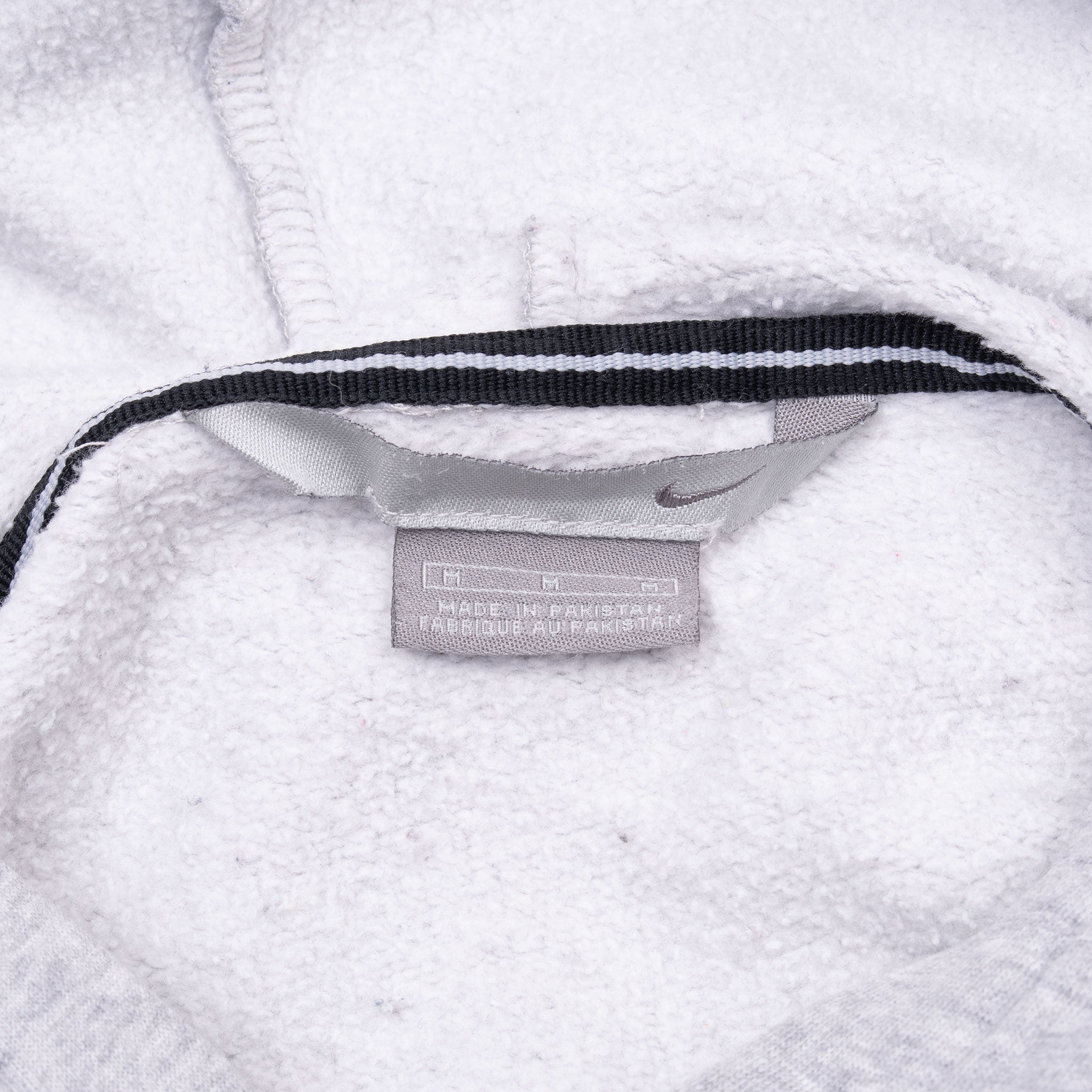 Vintage Nike Spellout Grey Hoodie Sweatshirt 2000S Size Medium