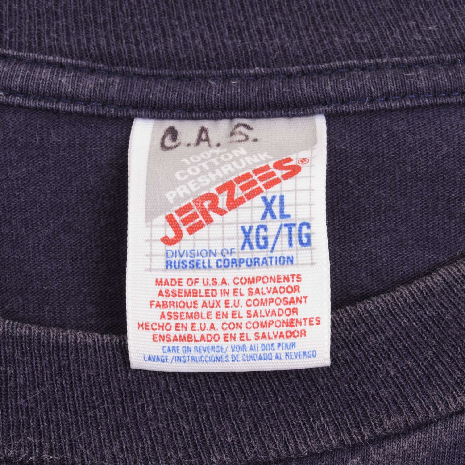 Vintage Mlb Cleveland Indians American League Champions 1995 Tee Shirt Size XL