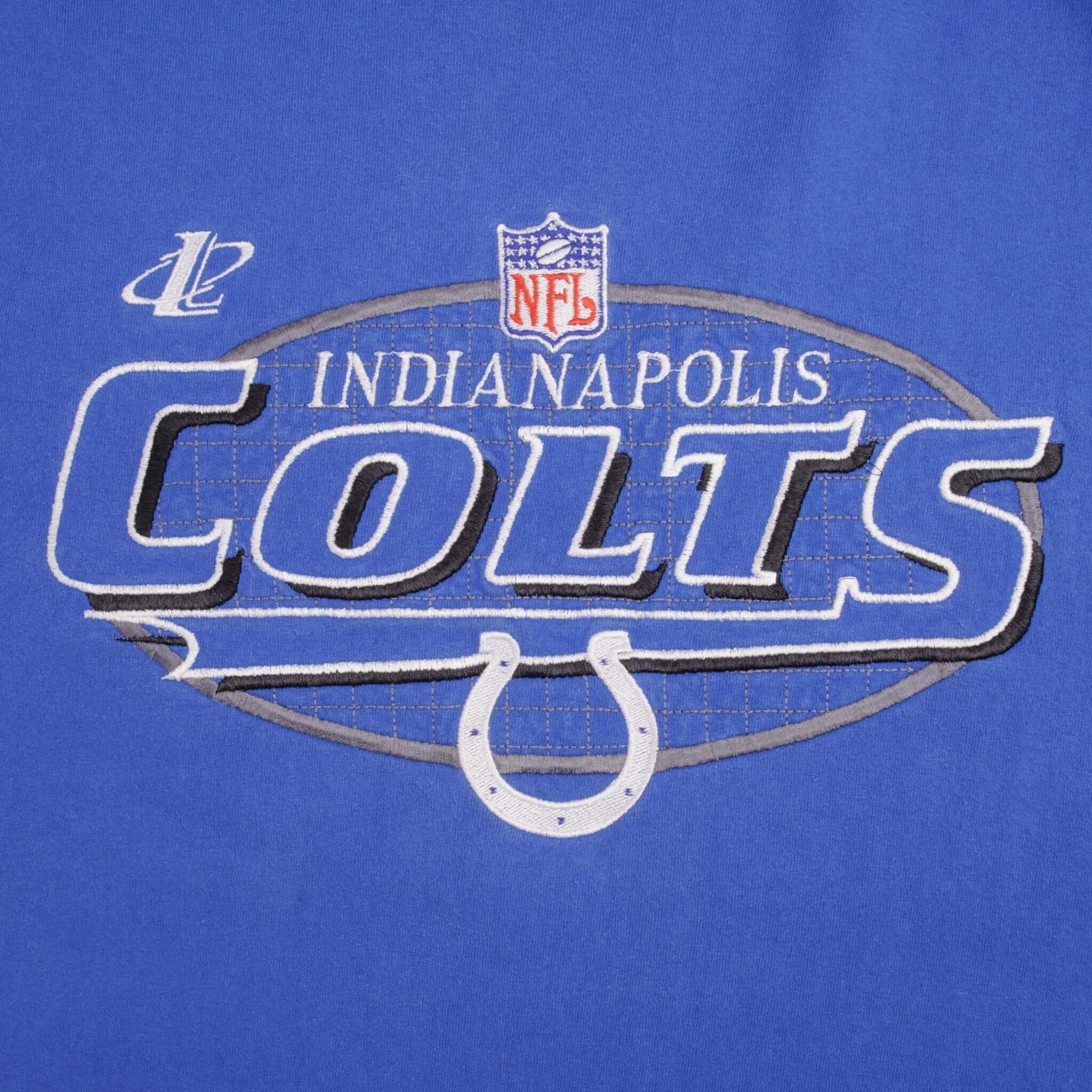 Vintage Nfl Indianapolis Cots Embroidered Tee Shirt 1990S Size Large Made In Usa