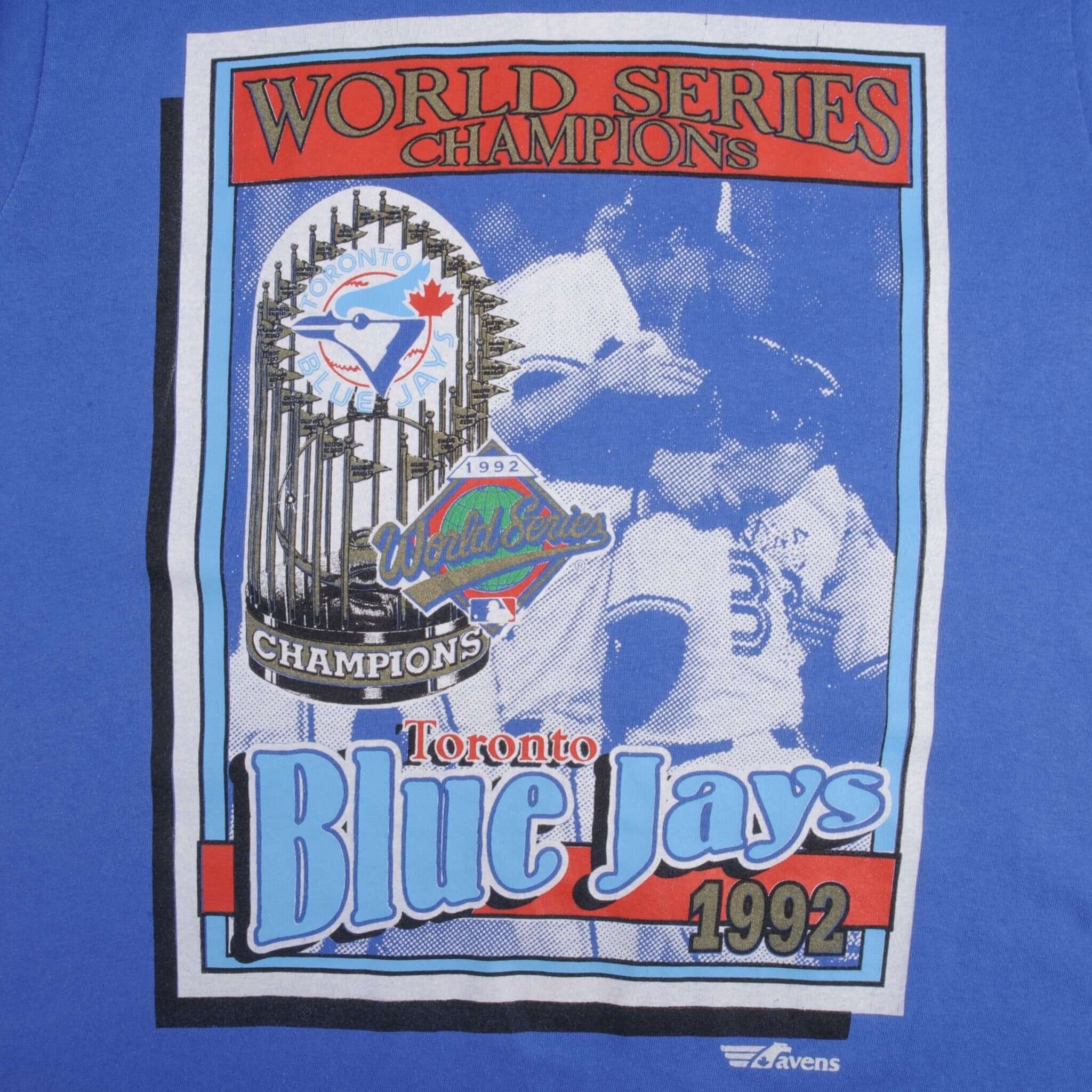 Vintage Mlb Toronto Blue Jays World Champions 1992 Tee Shirt Medium Made Canada With Single Stitch Sleeves