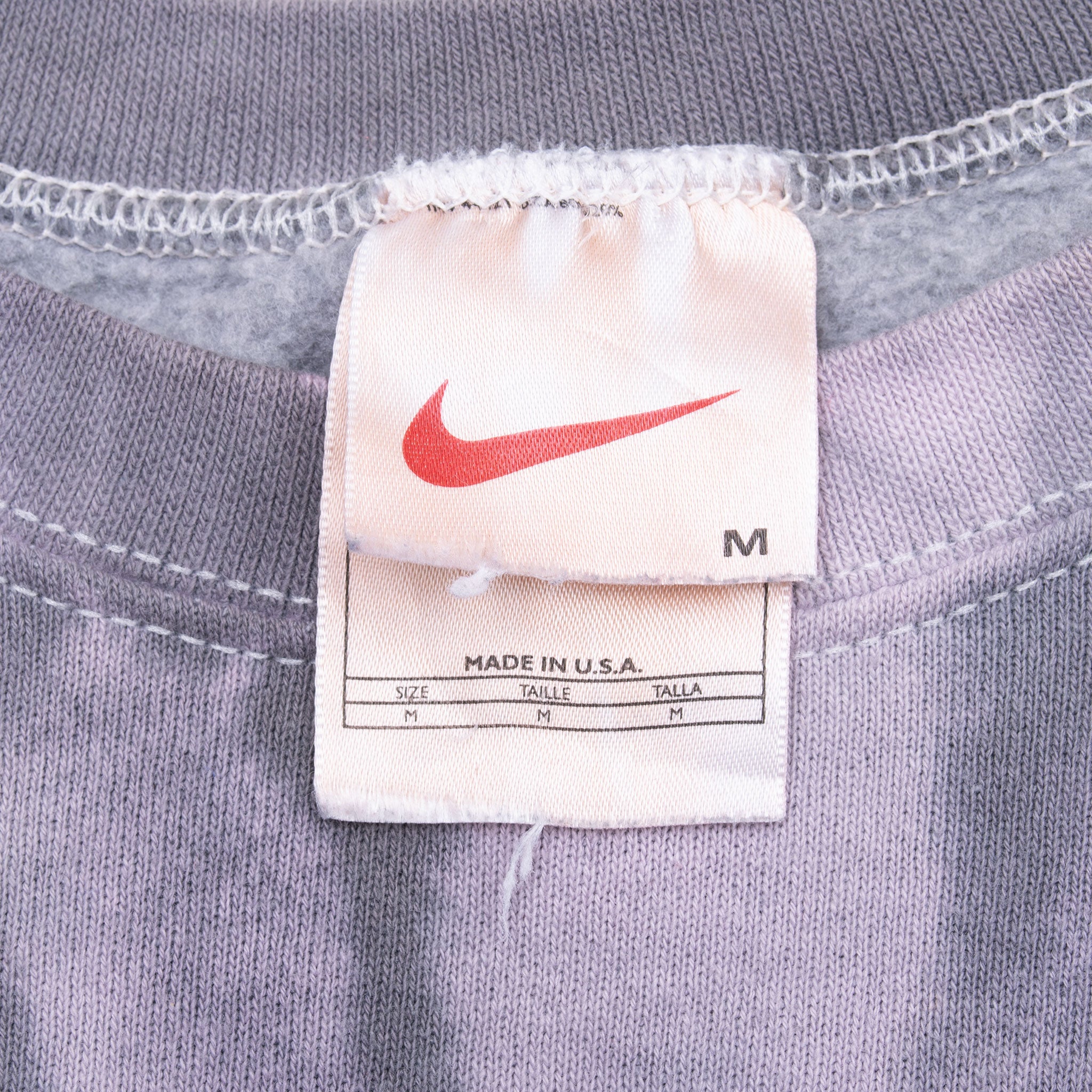 Vintage Nike Classic Swoosh Tie Dye Sweatshirt 1990S Size Medium Made In Usa