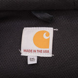Vintage Carhartt Black Hooded Active Jacket J131BLK Size 3XL Made In Usa