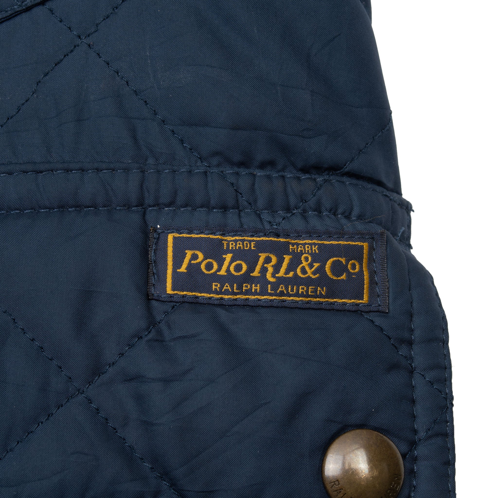 Vintage Polo Ralph Lauren Blue Quilted Vest Jacket Size Large