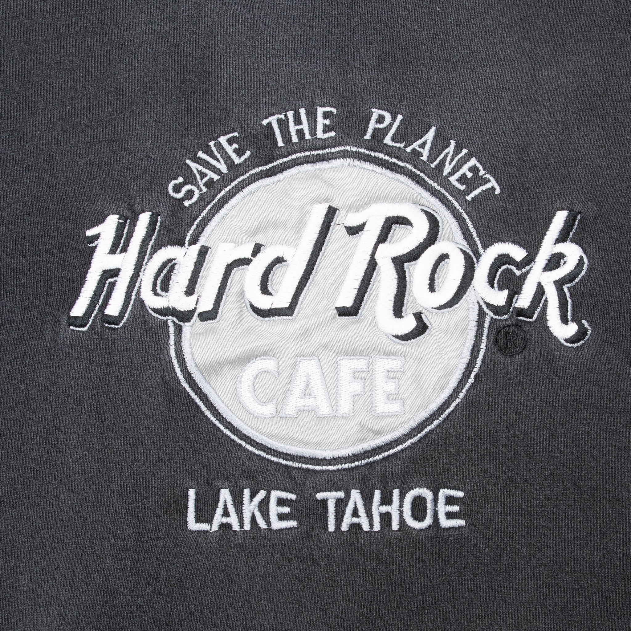 VINTAGE HARD ROCK CAFE SAVE THE PLANET LAKE TAHOE SWEATSHIRT 1990S XL MADE USA