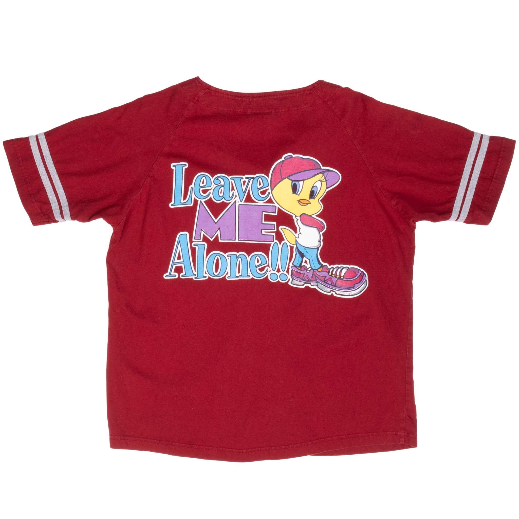 Vintage Looney Tunes Tweety Baseball Button Down Jersey 2001 Size Large