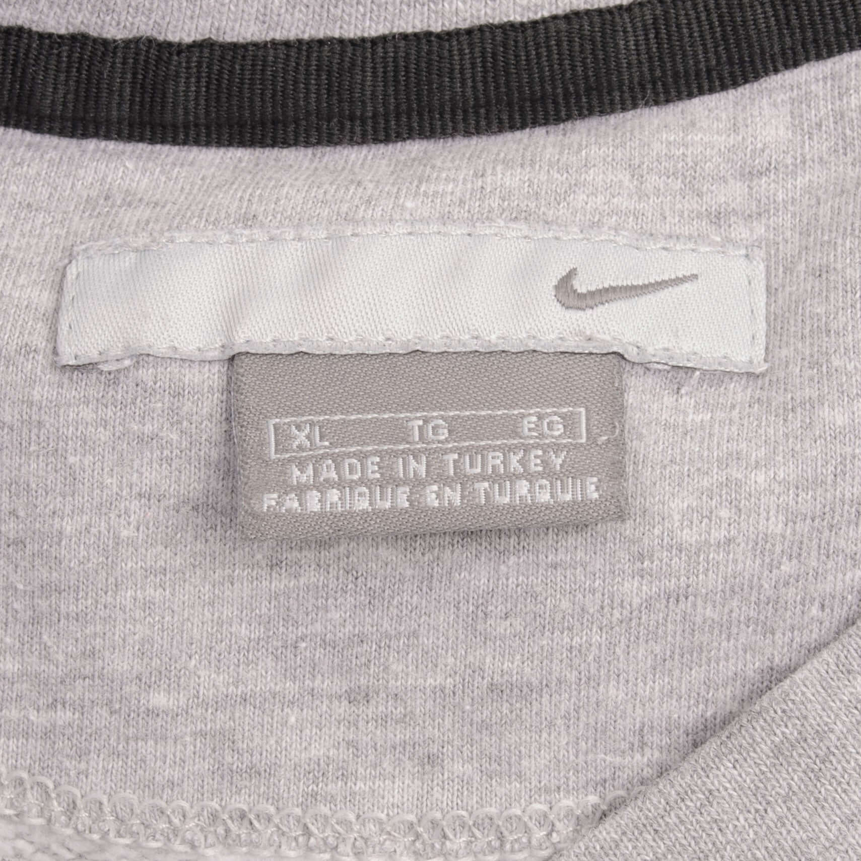 Vintage Nike Classic Swoosh Gray Sweatshirt 2000S Size XL