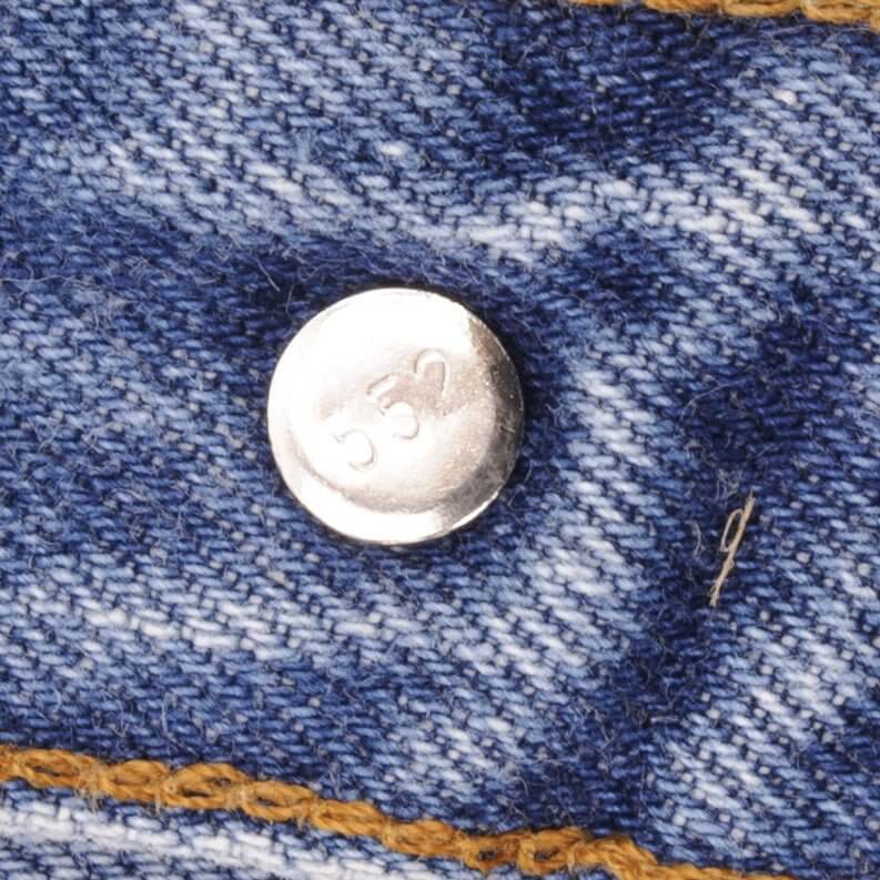 Beautiful Indigo Levis 501 jeans 1980s Made in USA with Medium Light Wash. Size on tag 36X38 Actual Size 35X34 Back Button #552