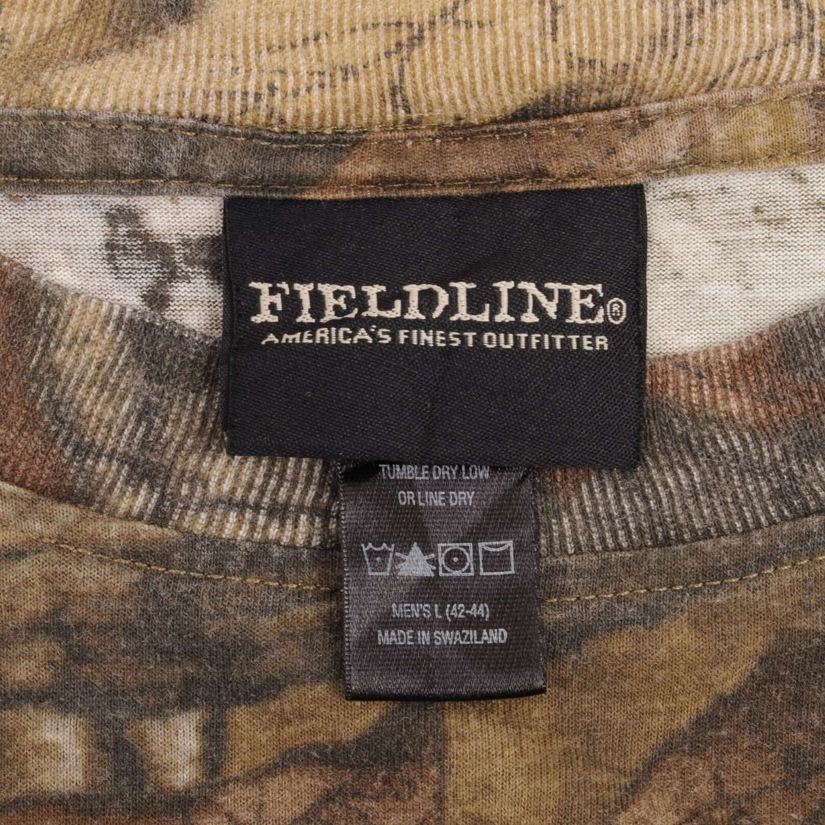 Vintage Hunting Advantage Timber Camo Long Sleeve Pocket Tee Shirt Size Large